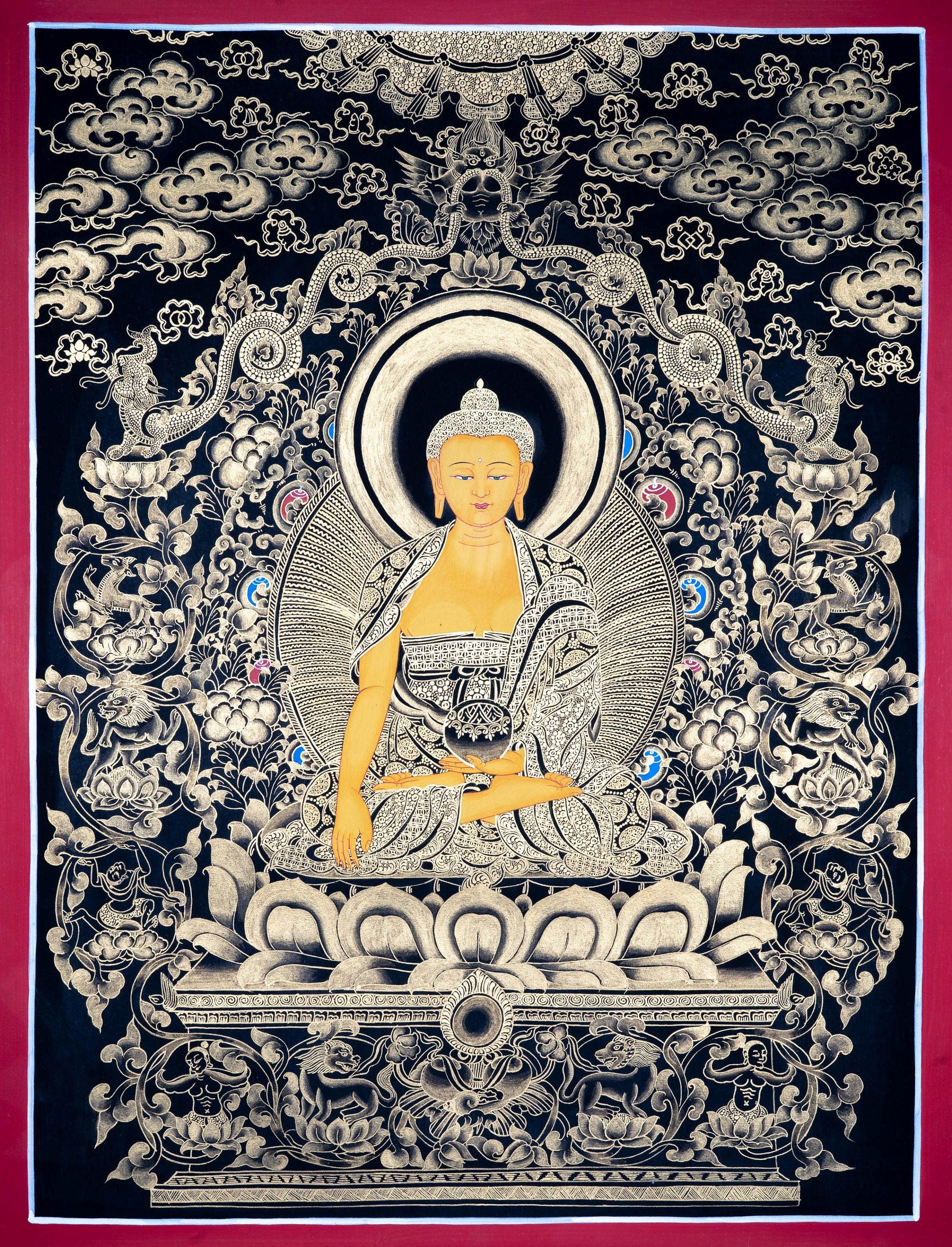 Shakyamuni Buddha Thangka Painting - Himalayas Shop