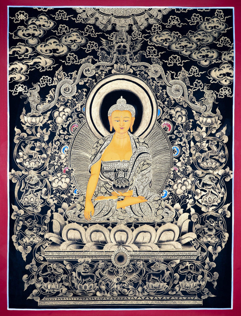 Shakyamuni Buddha Thangka Painting - Himalayas Shop
