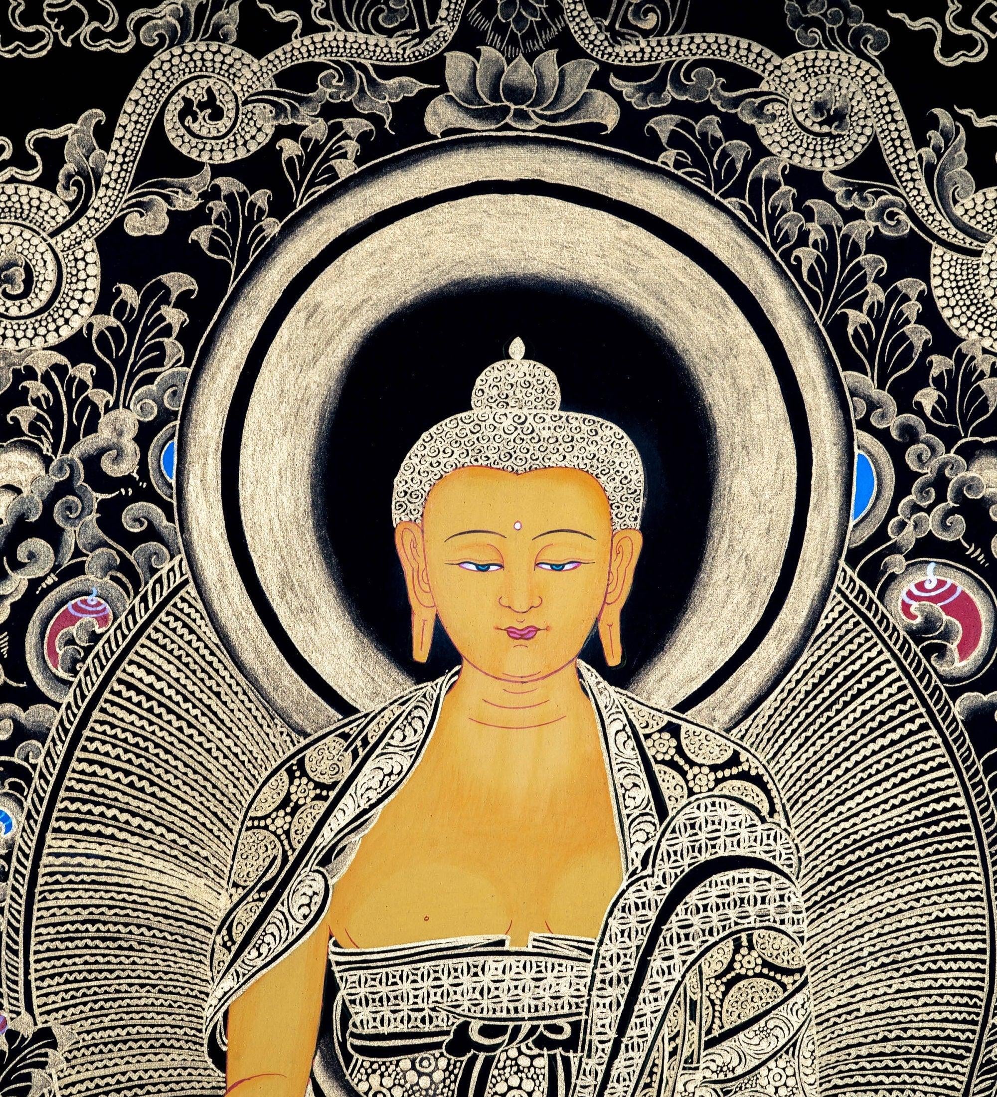 Shakyamuni Buddha Thangka Painting - Himalayas Shop