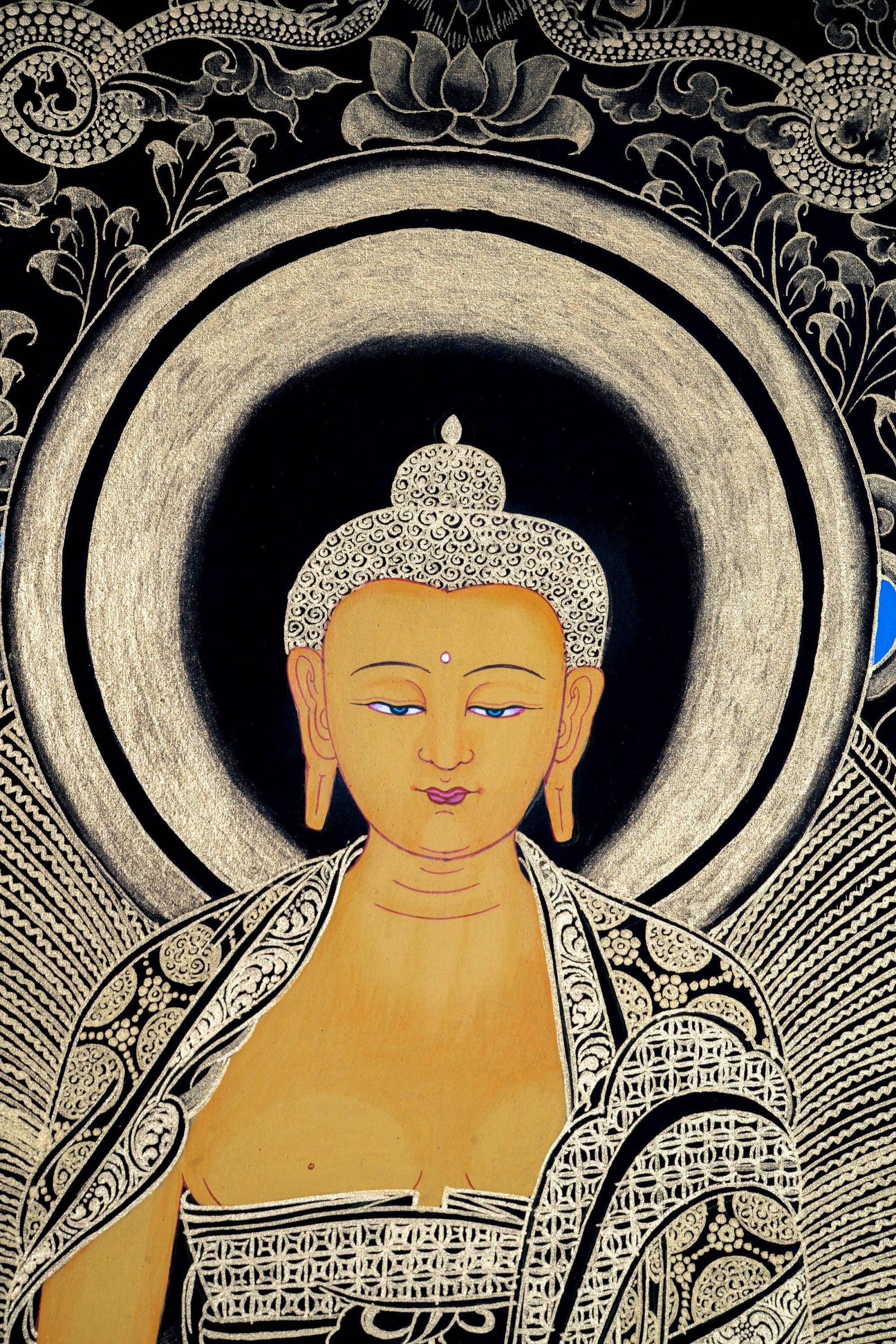 Shakyamuni Buddha Thangka Painting - Himalayas Shop