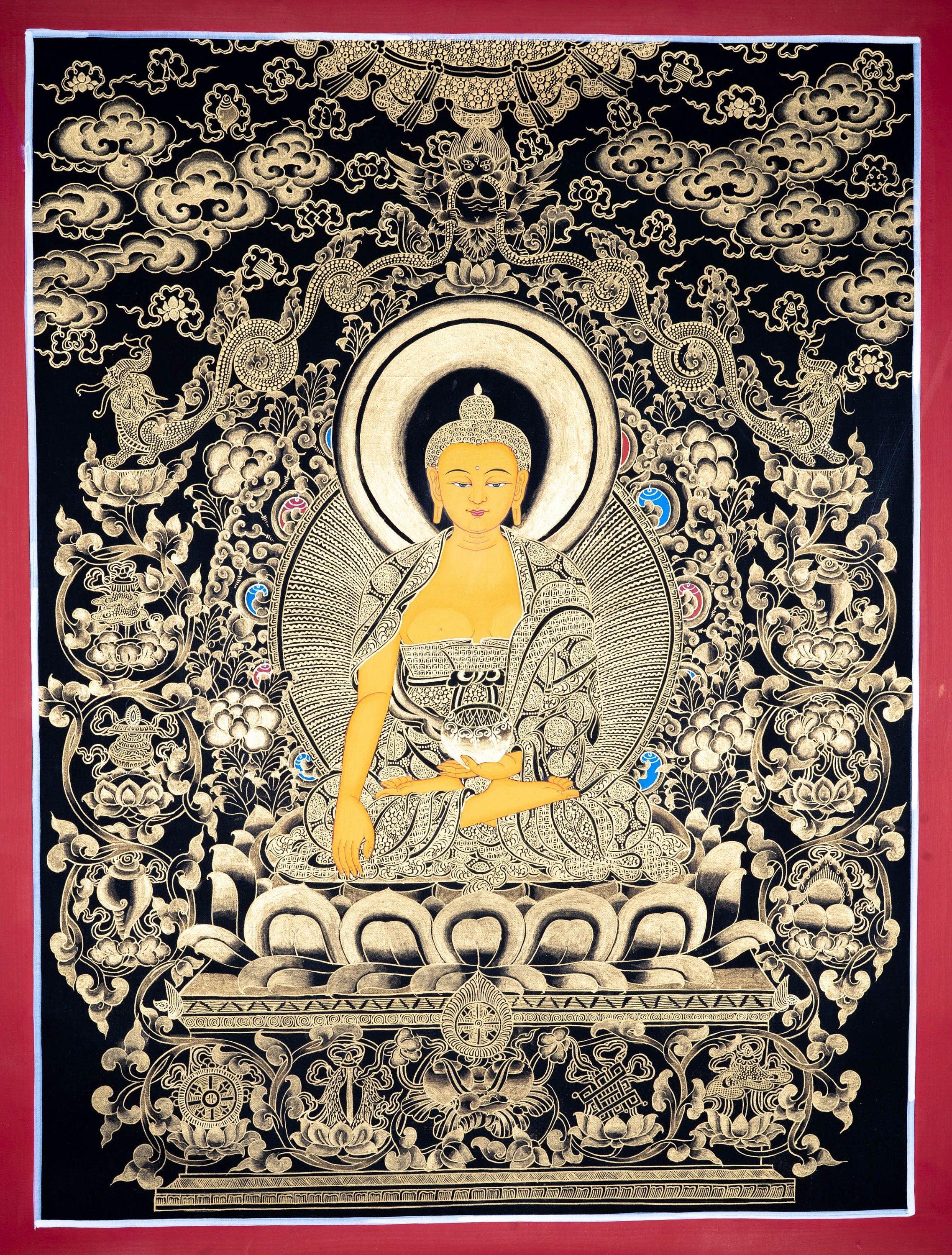 Shakyamuni Buddha Thangka Painting - Himalayas Shop