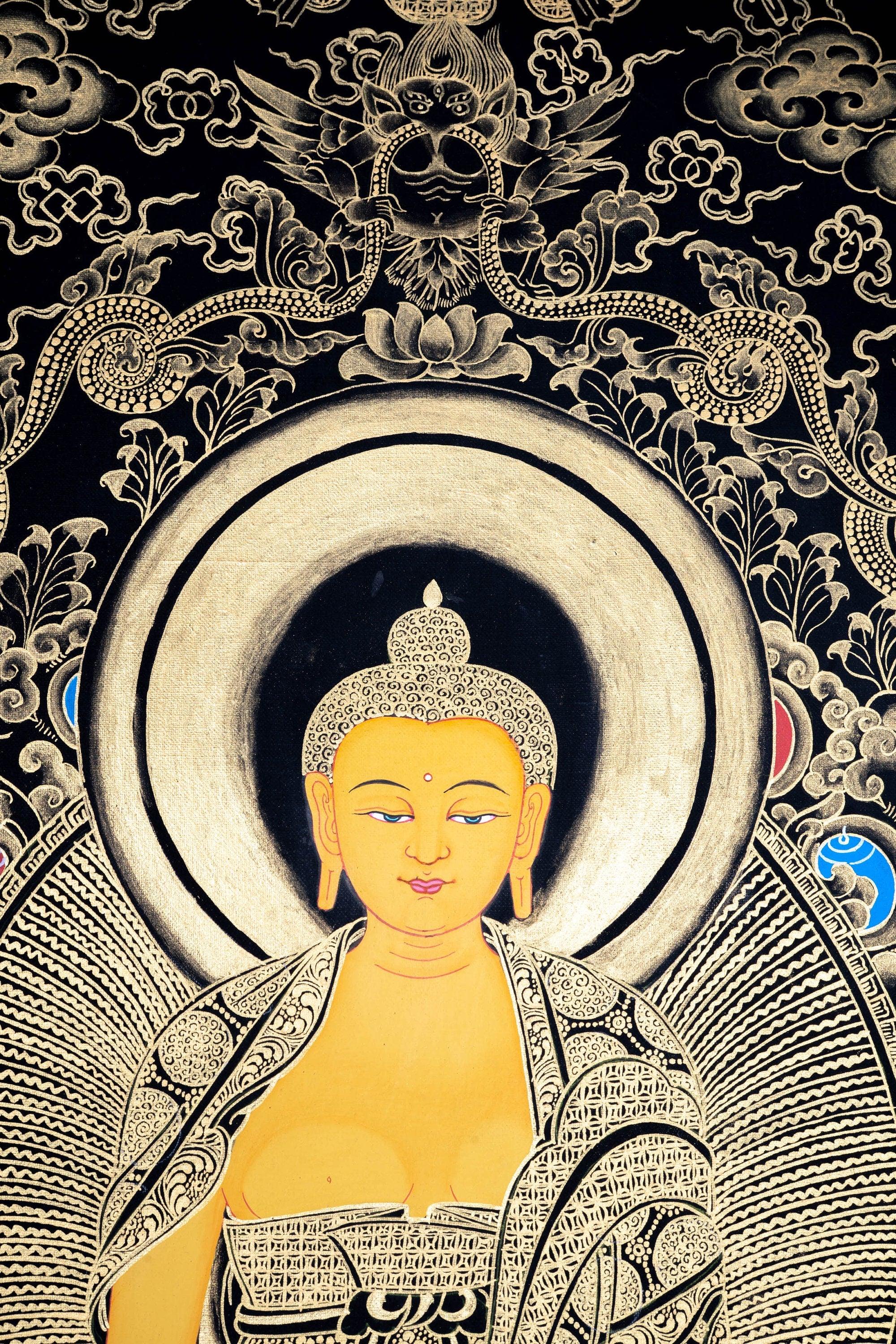 Shakyamuni Buddha Thangka Painting - Himalayas Shop