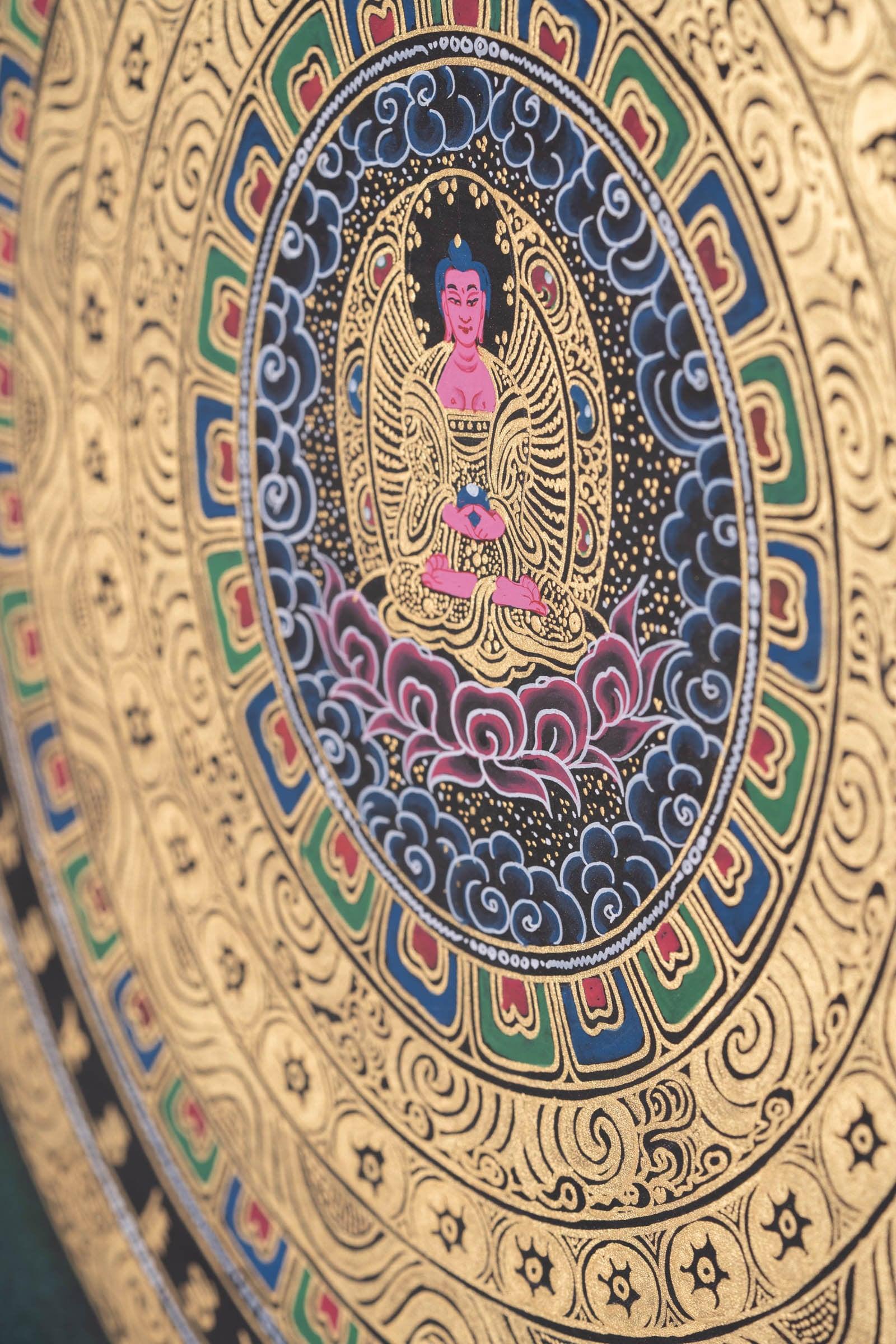 Amitabha Buddha Mandala Tibetan Thangka Art - Himalayas Shop