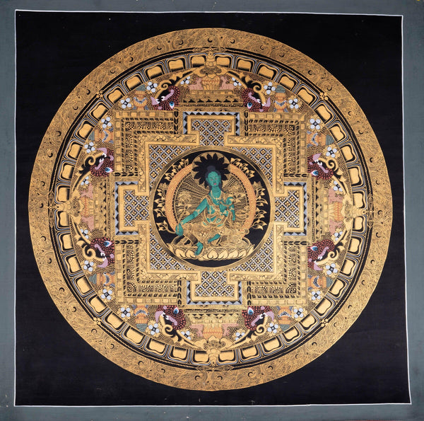 Green Tara Mandala Female Buddha Tibetan Art - Himalayas Shop