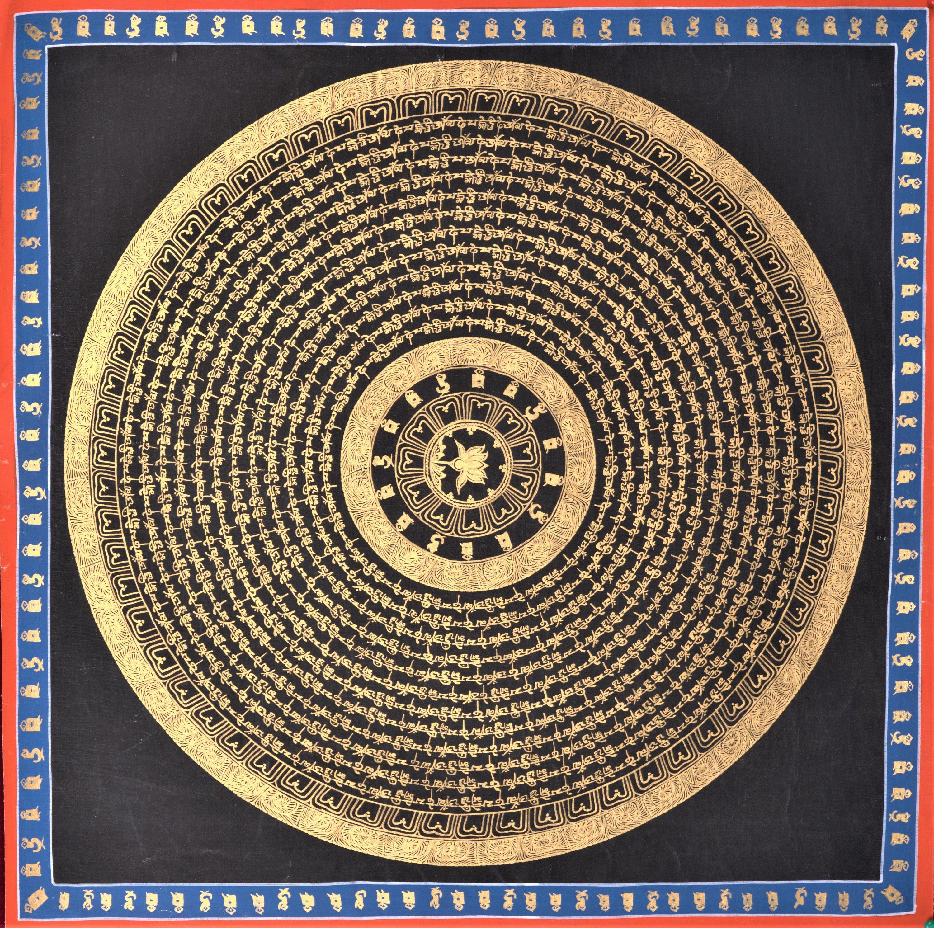 Mantra Mandala Thangka - Himalayas Shop