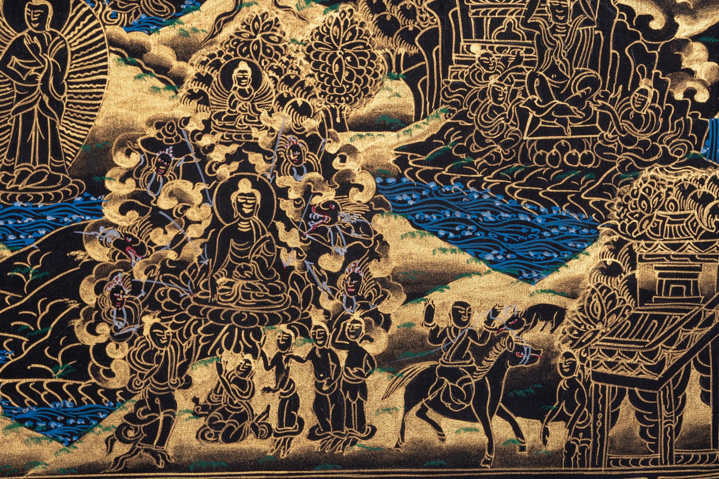 Thangka of Buddha Enlightenment - Himalayas Shop