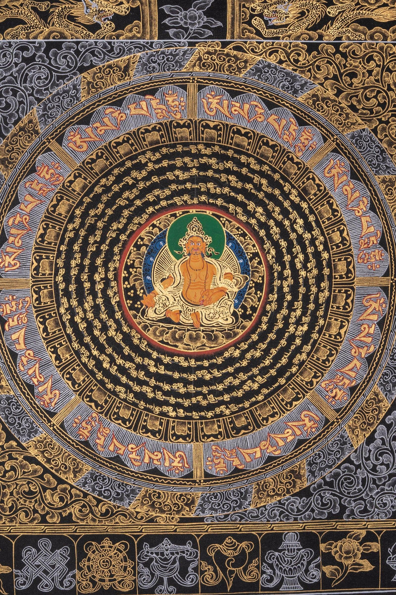 Kuber Mantra Mandala Thangka Painting - Himalayas Shop