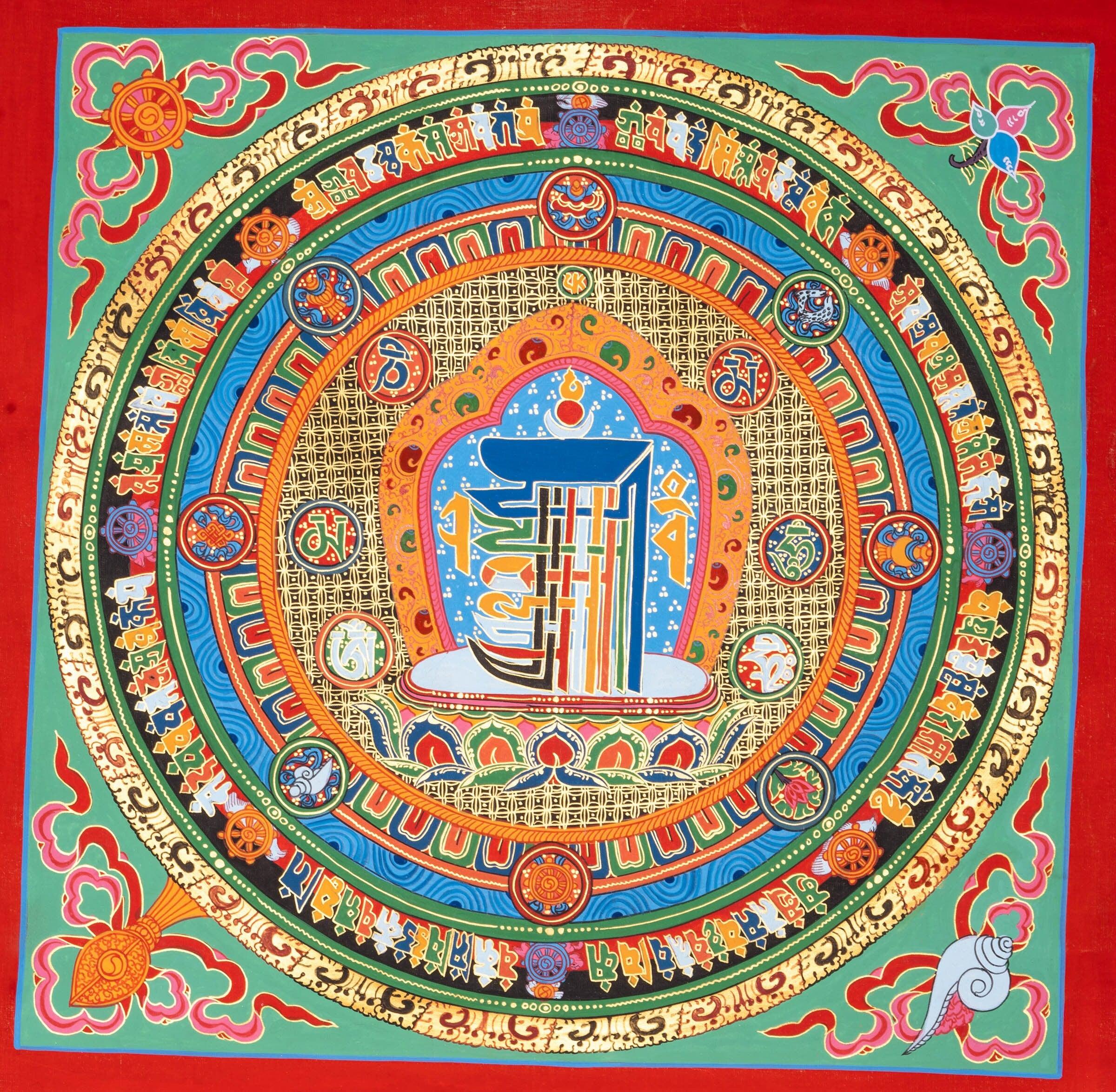 Thangka Painting of Kalachakra Mandala - Himalayas Shop