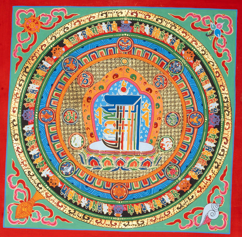 Thangka Painting of Kalachakra Mandala - Himalayas Shop