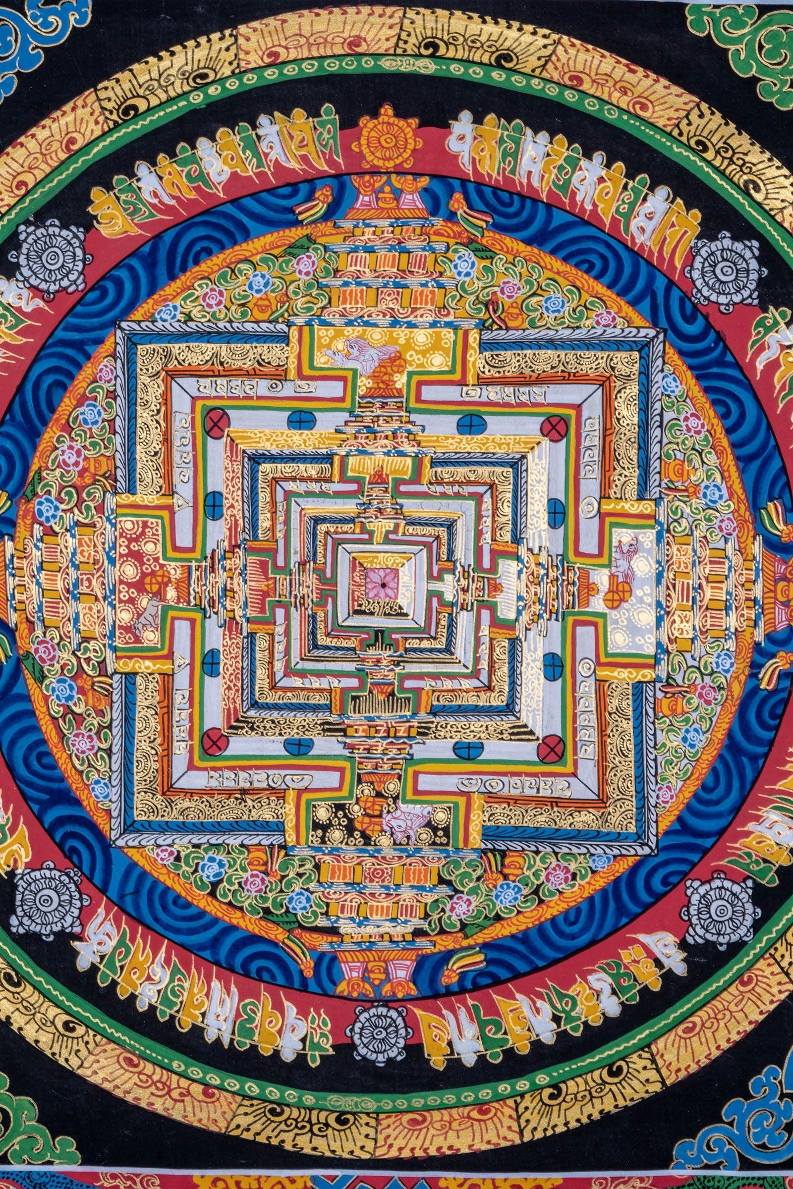 Thangka Art of Kalachakra Mandala - Himalayas Shop