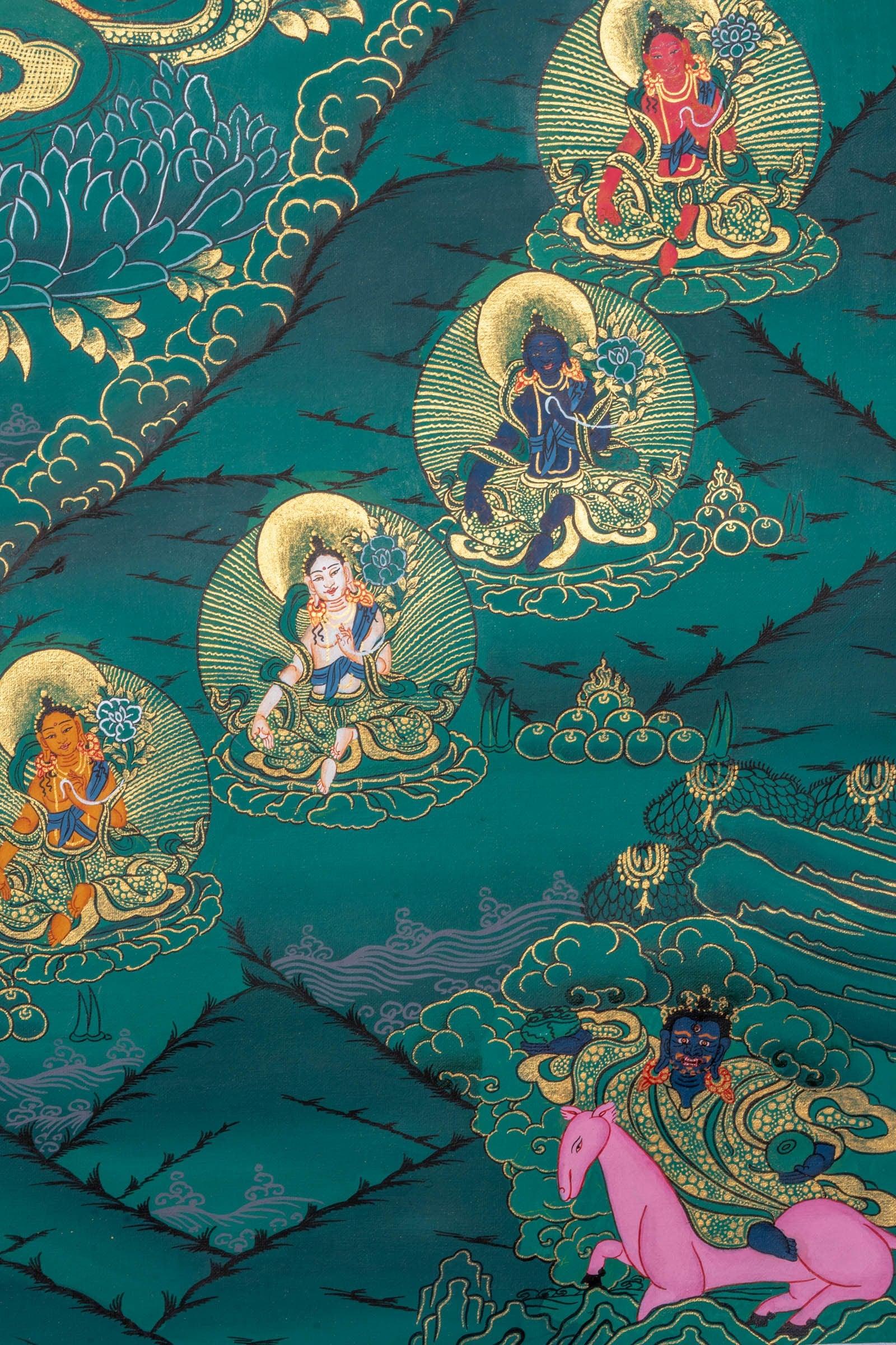 21 Green Tara Thangka Painting - Himalayas Shop