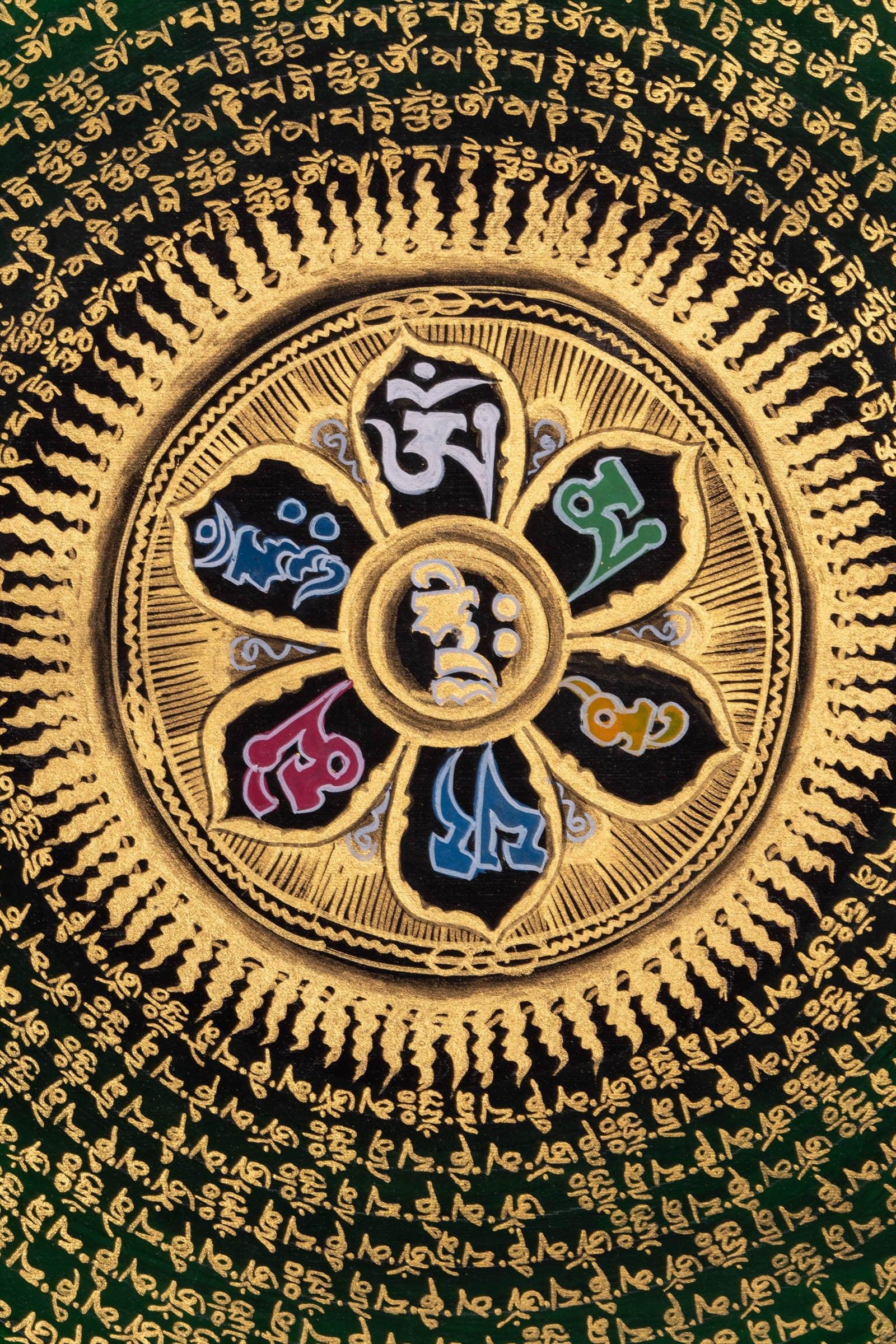 Mantra Mandala with Dragon Thangka - Himalayas Shop