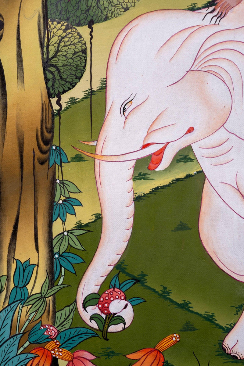 4 Harmonious Friends - Premium Thangka Painting - Himalayas Shop