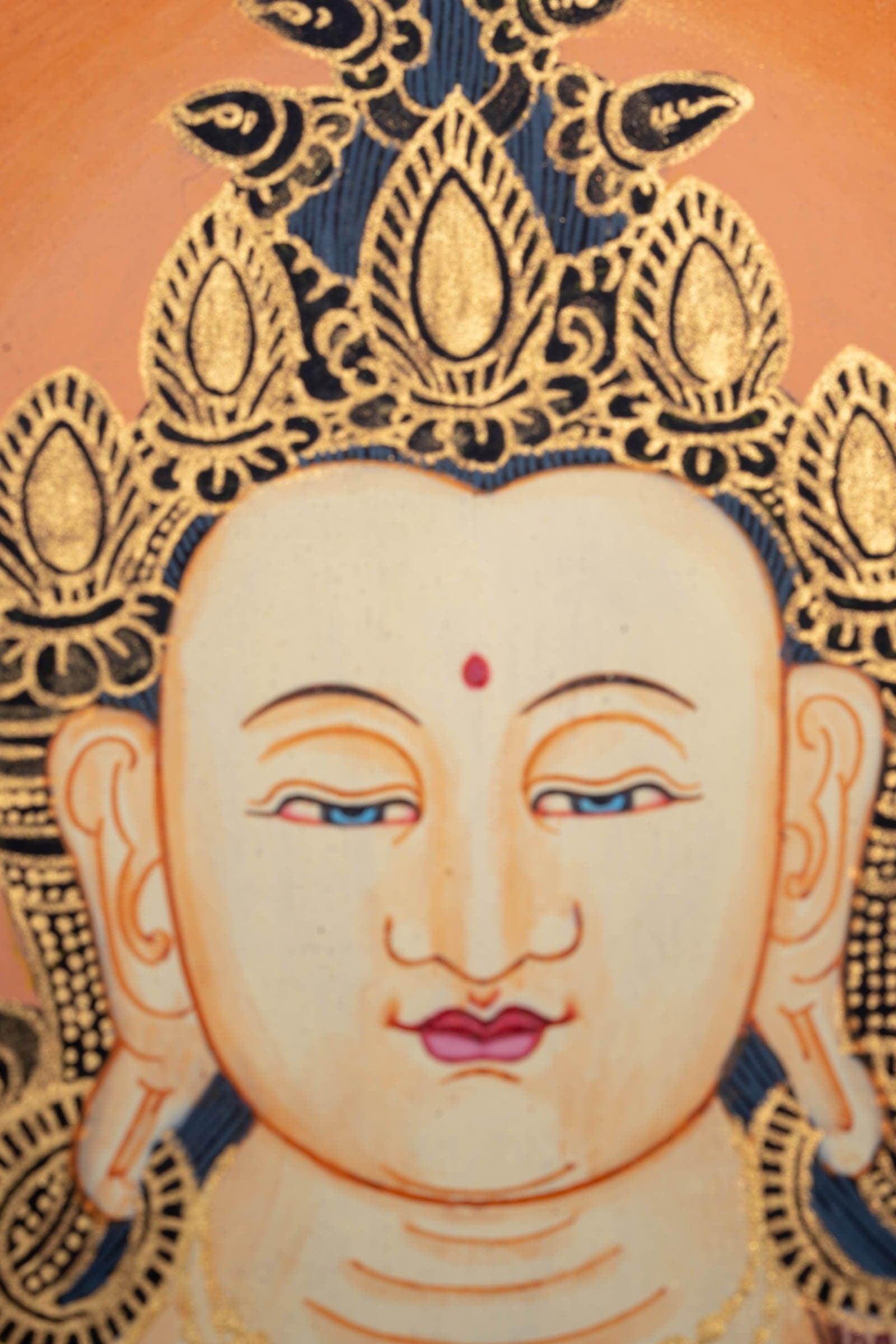 Thangka Art of Chengresi Boddhisattva - Himalayas Shop