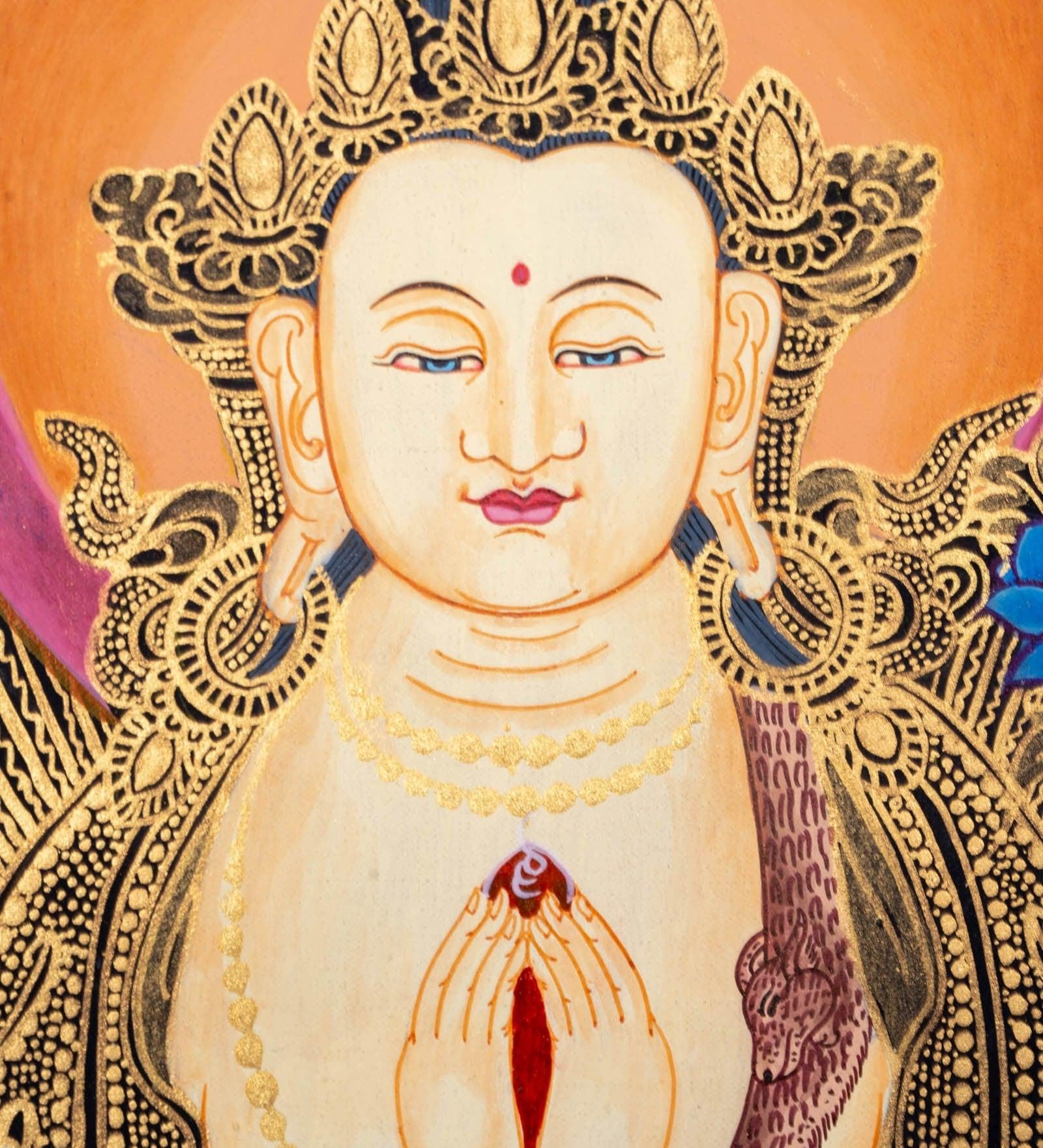 Thangka Art of Chengresi Boddhisattva - Himalayas Shop