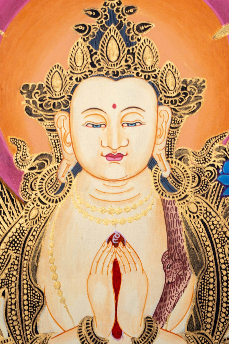 Thangka Art of Chengresi Boddhisattva - Himalayas Shop