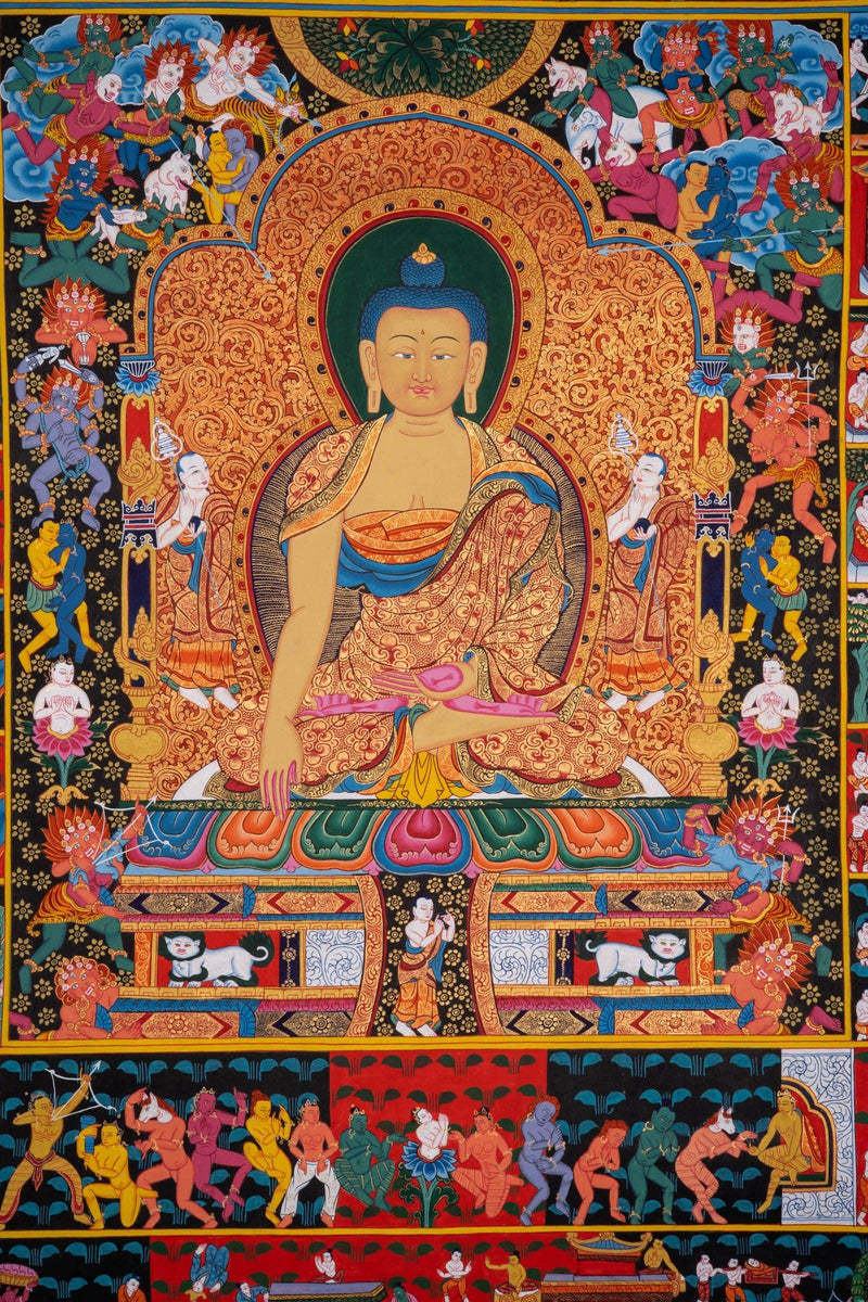 Newari Buddha Tibetan Thangka Art - Himalayas Shop