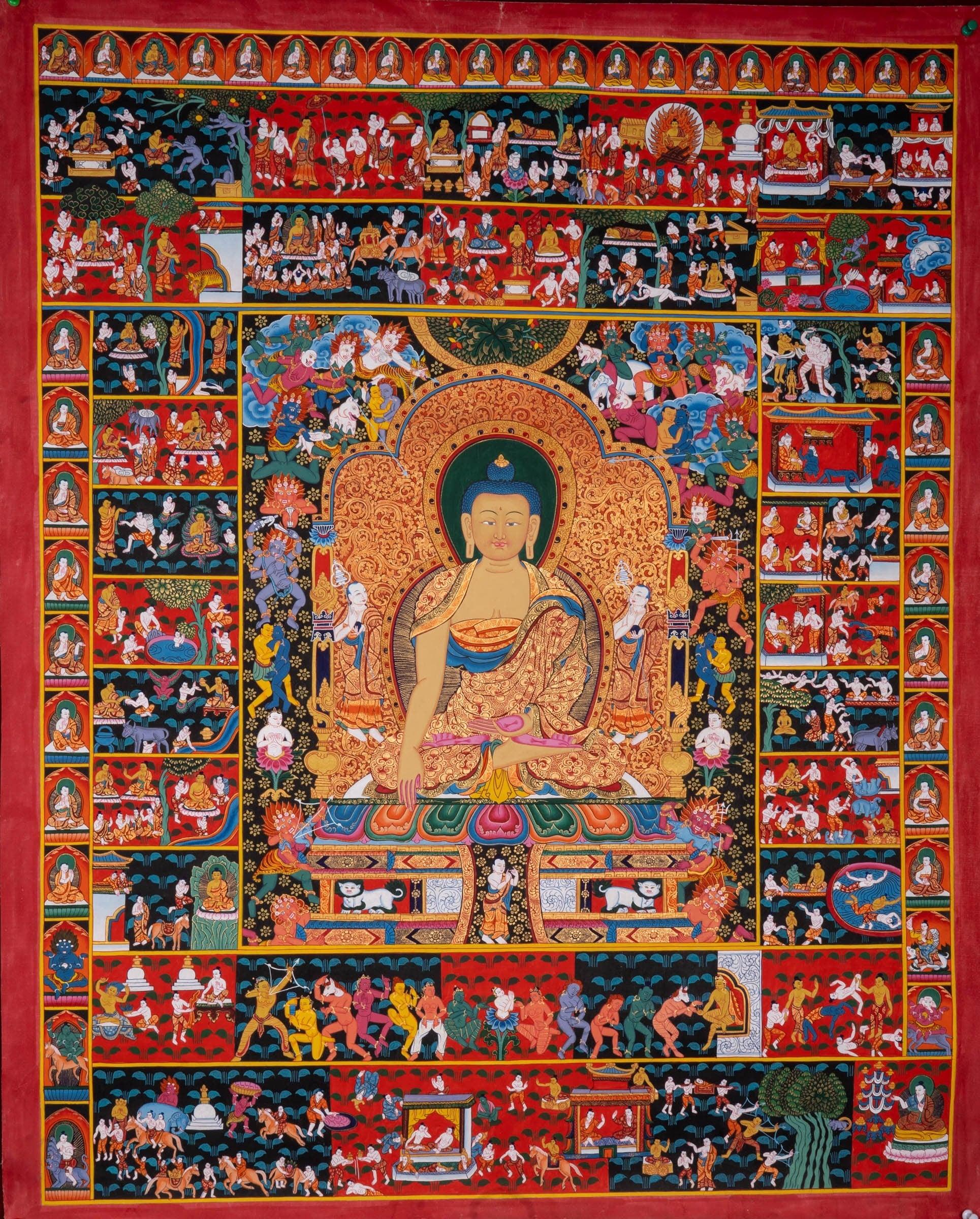 Newari Buddha Tibetan Thangka Art - Himalayas Shop