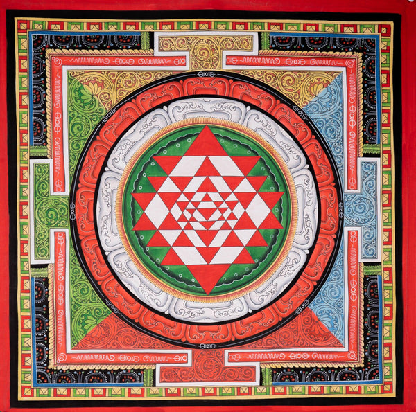 Shree Yantra Mandala Thangka Painting - Himalayas Shop