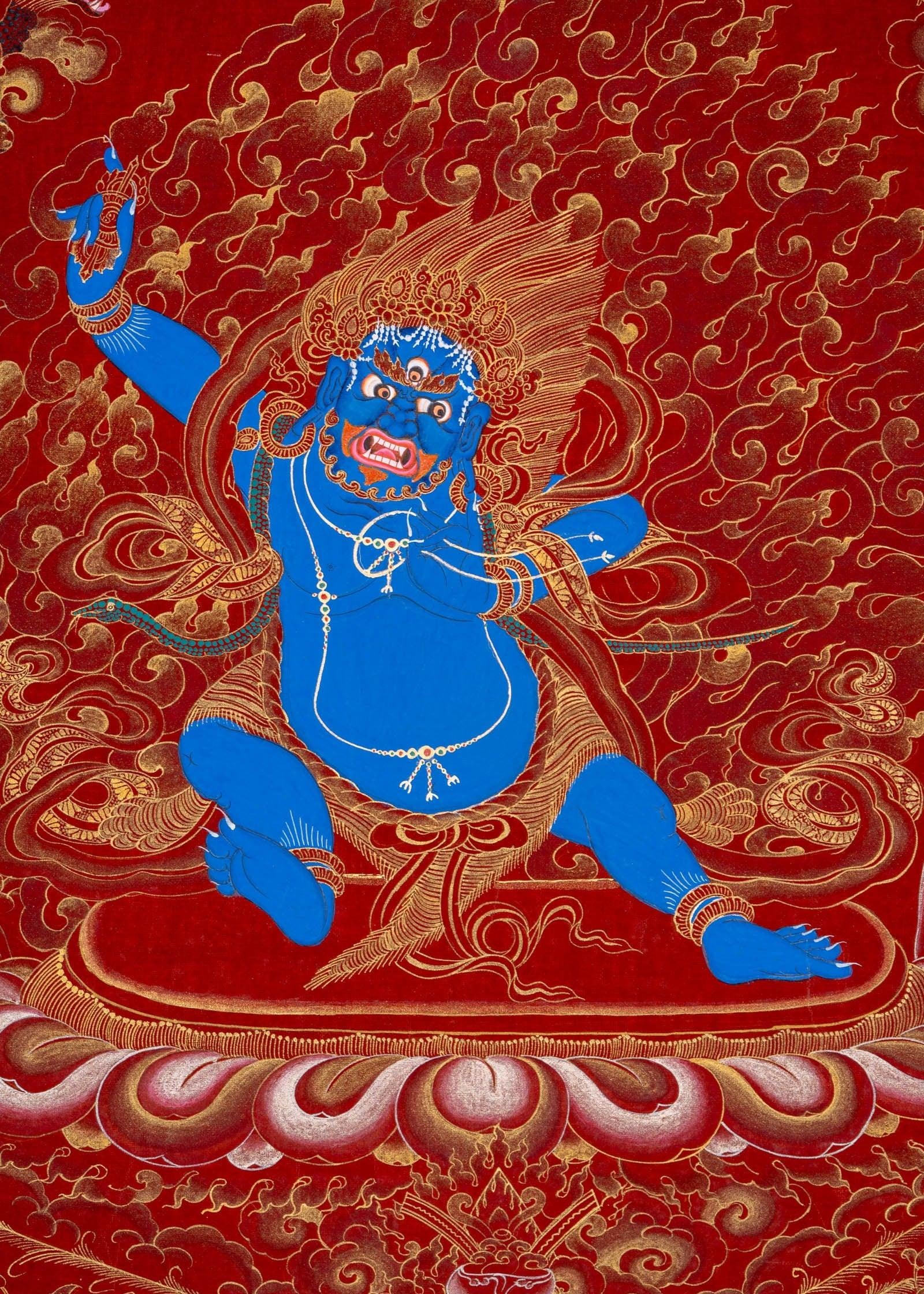 Bajrapani Thangka Painting - Himalayas Shop