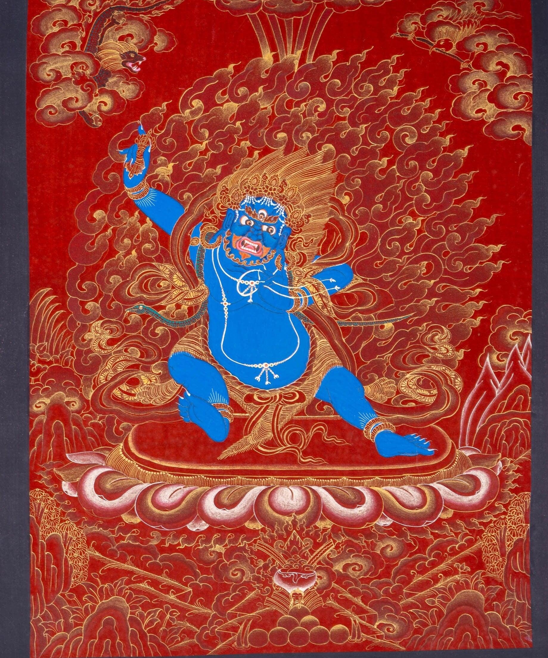 40 x 30 cm Bajrapani Thangka Painting