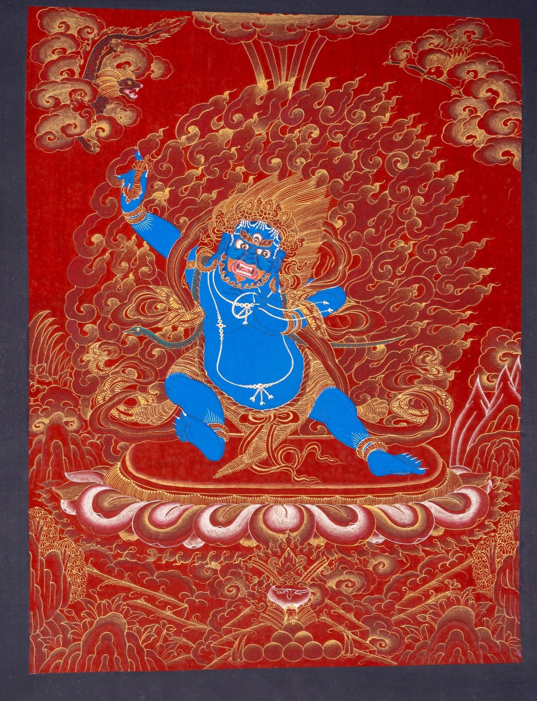 40 x 30 cm Bajrapani Thangka Painting