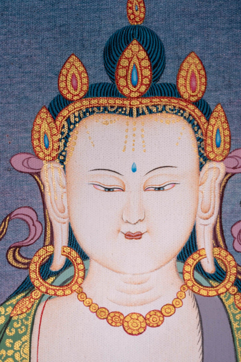 Chengresi Bodhisattva Thangka Painting - Himalayas Shop