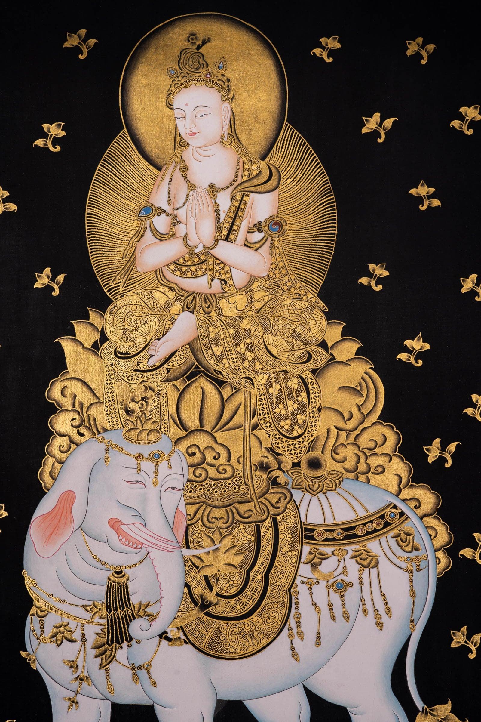 Japanese Fugen Bosatu Thangka