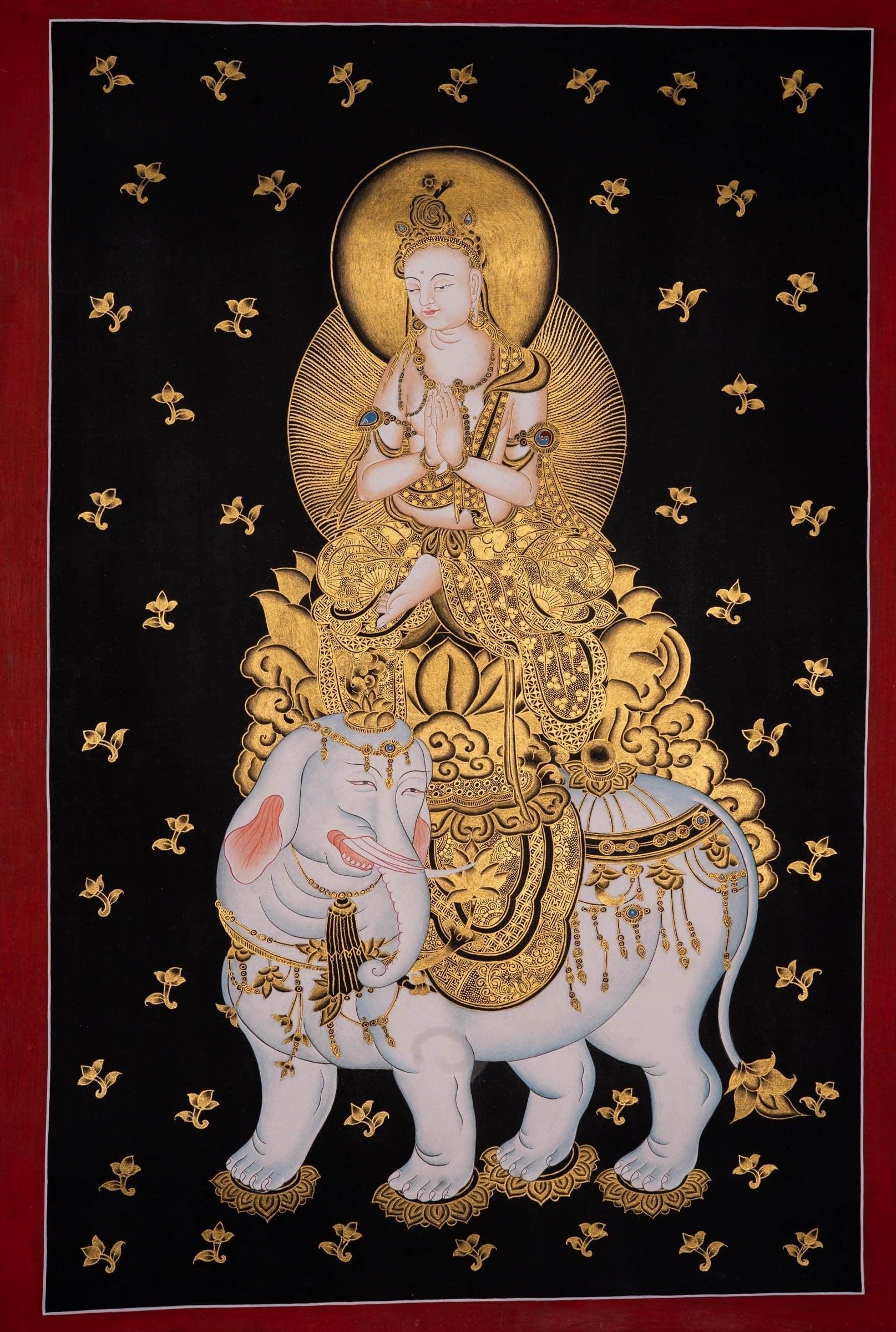 Japanese Fugen Bosatu Thangka