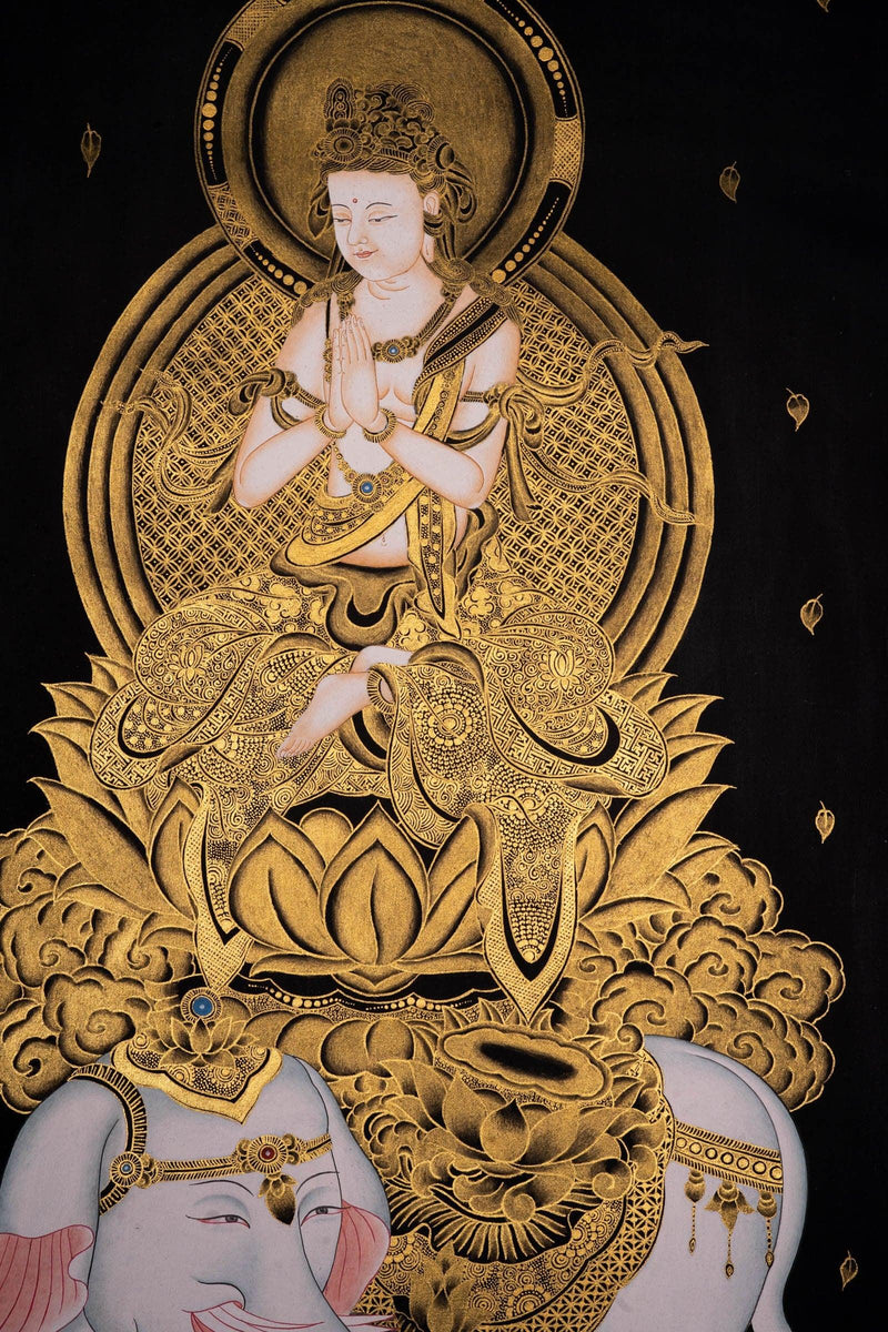 Fugen Bosatu Thangka painting 