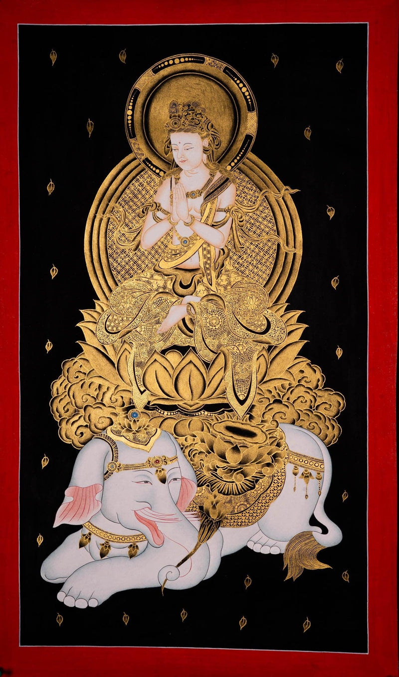 Fugen Bosatu Thangka painting 