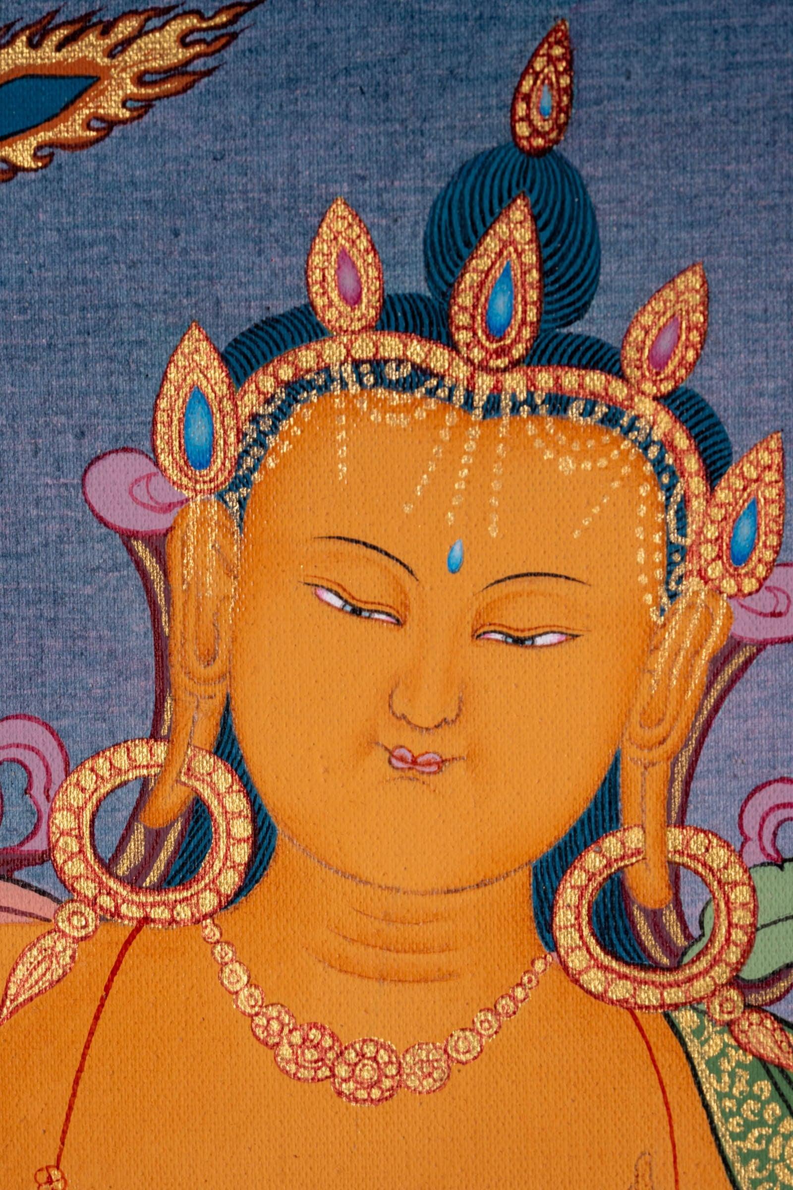 Manjushri Thangka Painting - Himalayas Shop