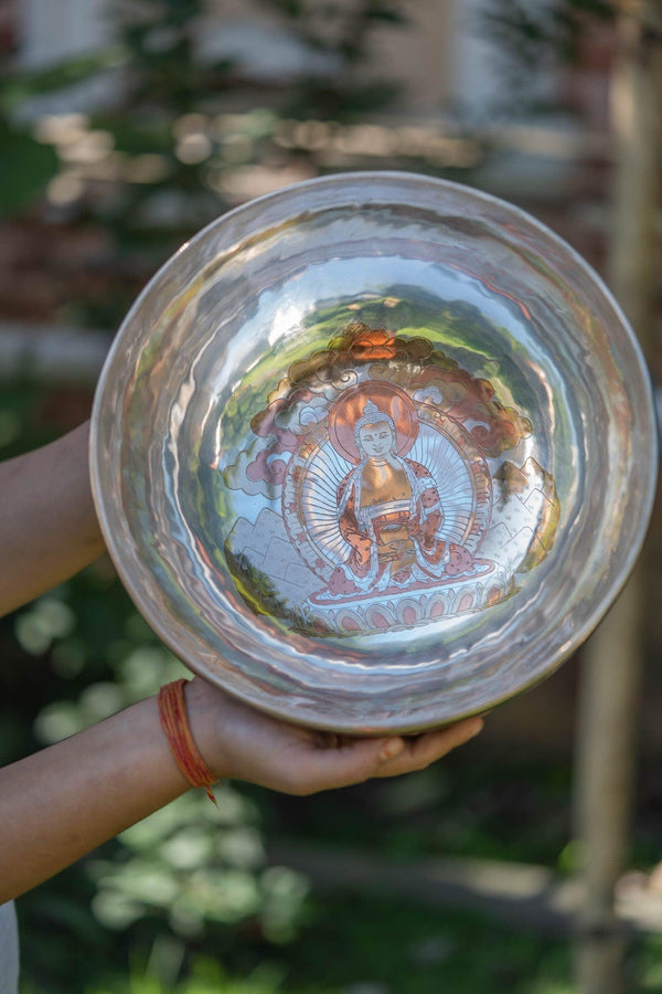 Amitabha Buddha Engraved Singing Bowl - Himalayas Shop
