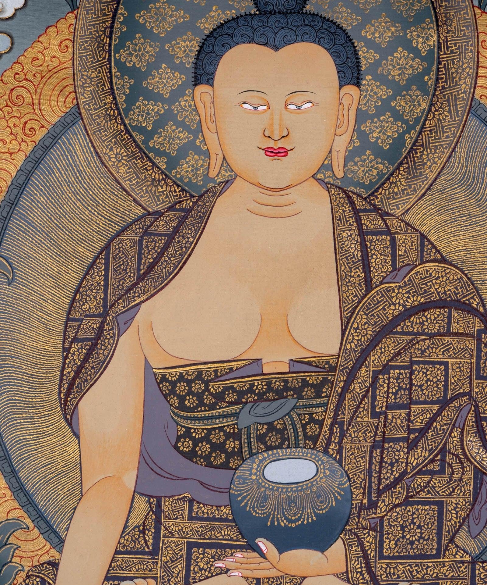 Shakyamuni Buddha thangka painting - Himalayas Shop
