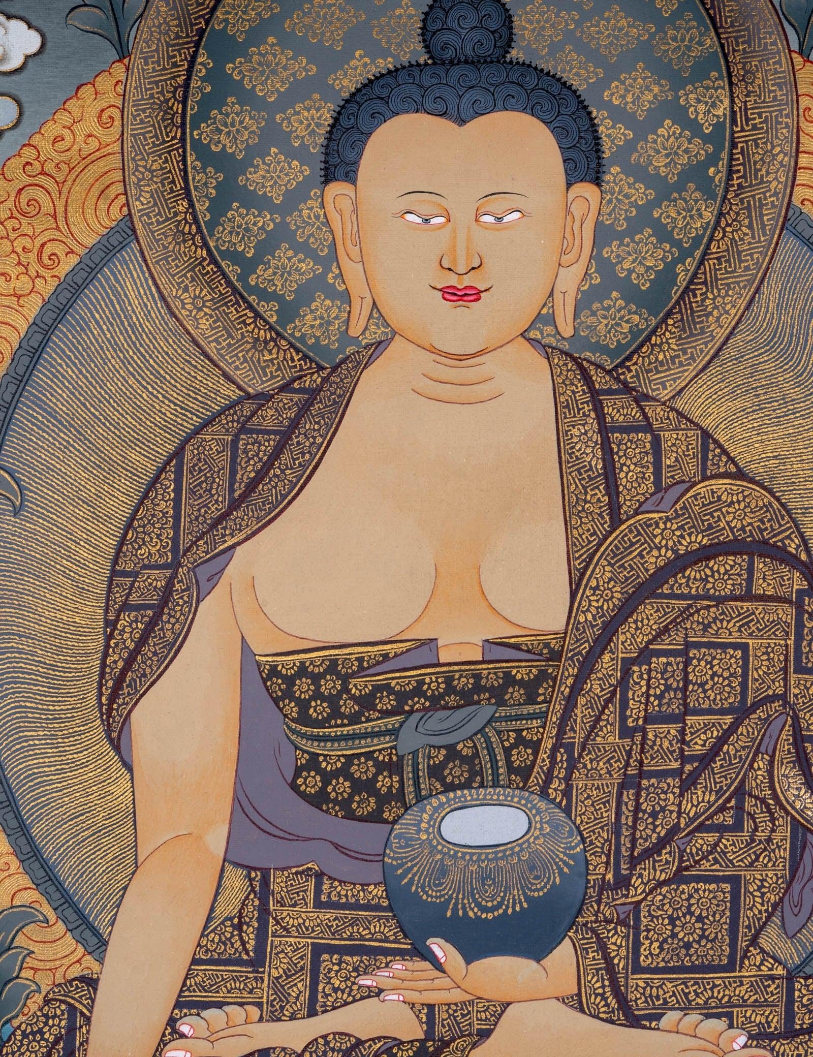 Shakyamuni Buddha thangka painting - Himalayas Shop