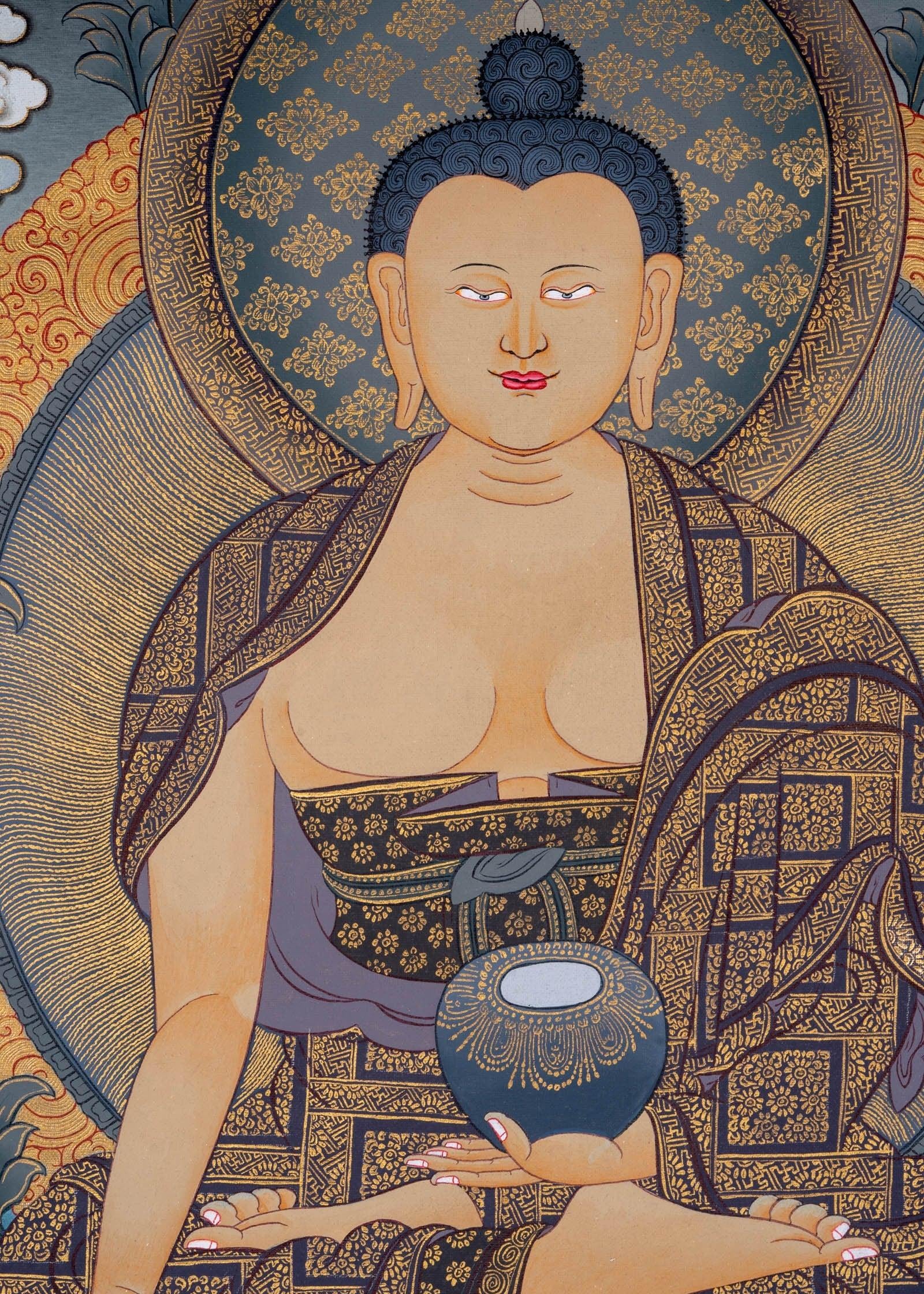 Shakyamuni Buddha thangka painting - Himalayas Shop