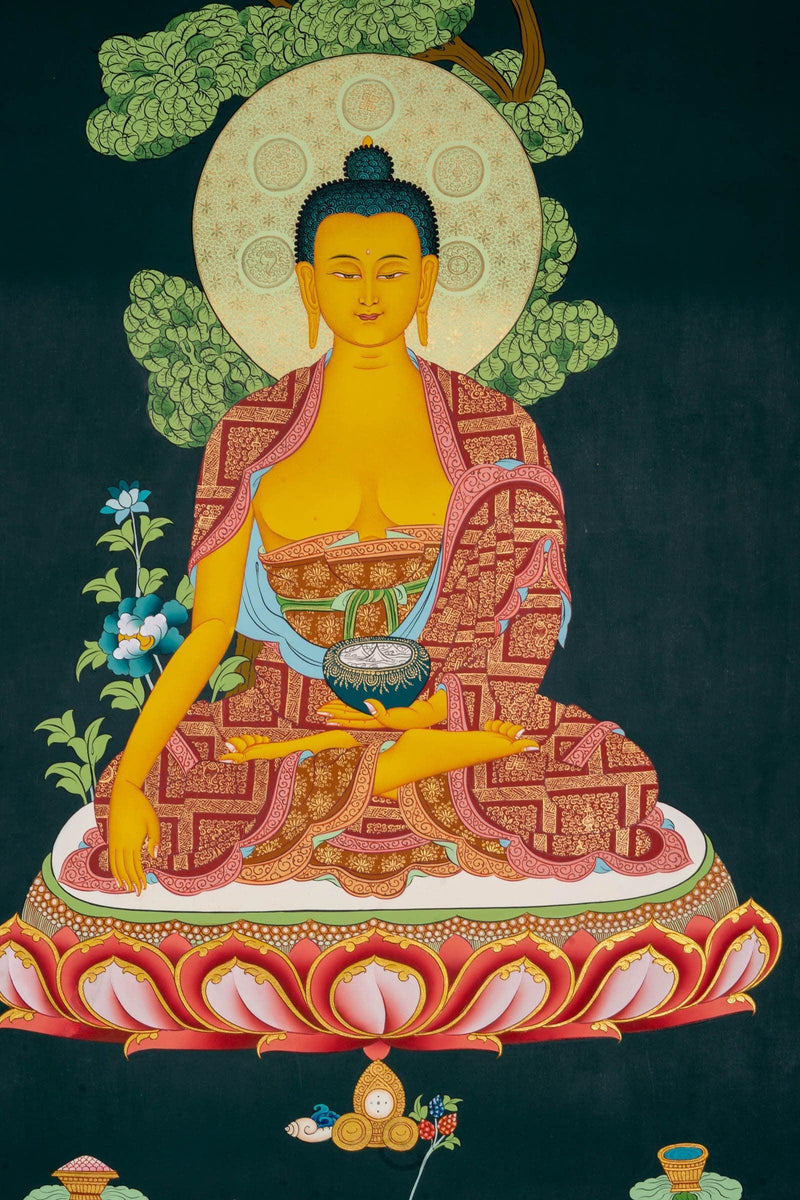 Shakyamuni Buddha thangka painting - Himalayas Shop