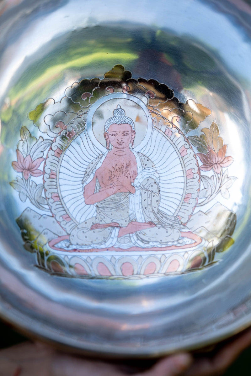 Vairochana Buddha Carved Singing Bowl - Himalayas Shop
