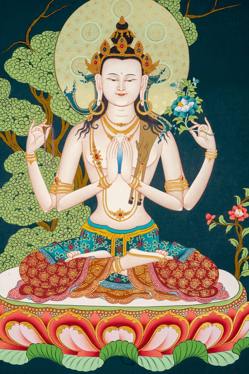 Chengresi Thangka Painting - Himalayas Shop