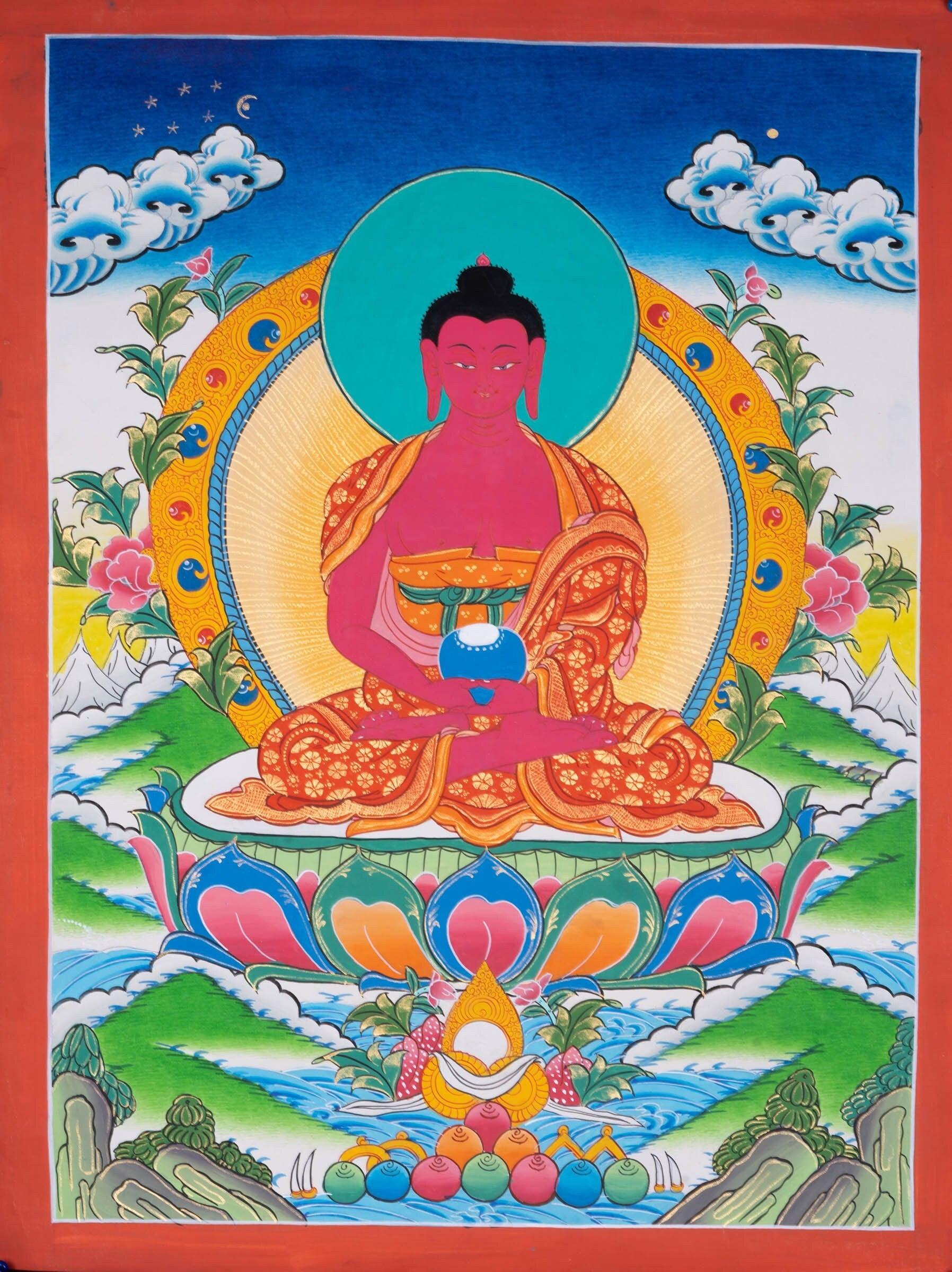 Amitabha Buddha Thangka Painting