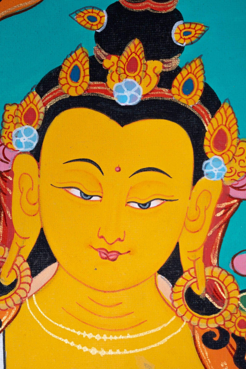 Genuine Art Manjushri Thangka - Himalayas Shop