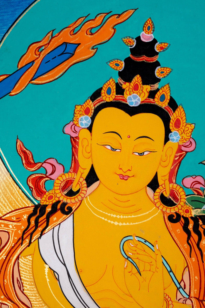 Genuine Art Manjushri Thangka - Himalayas Shop