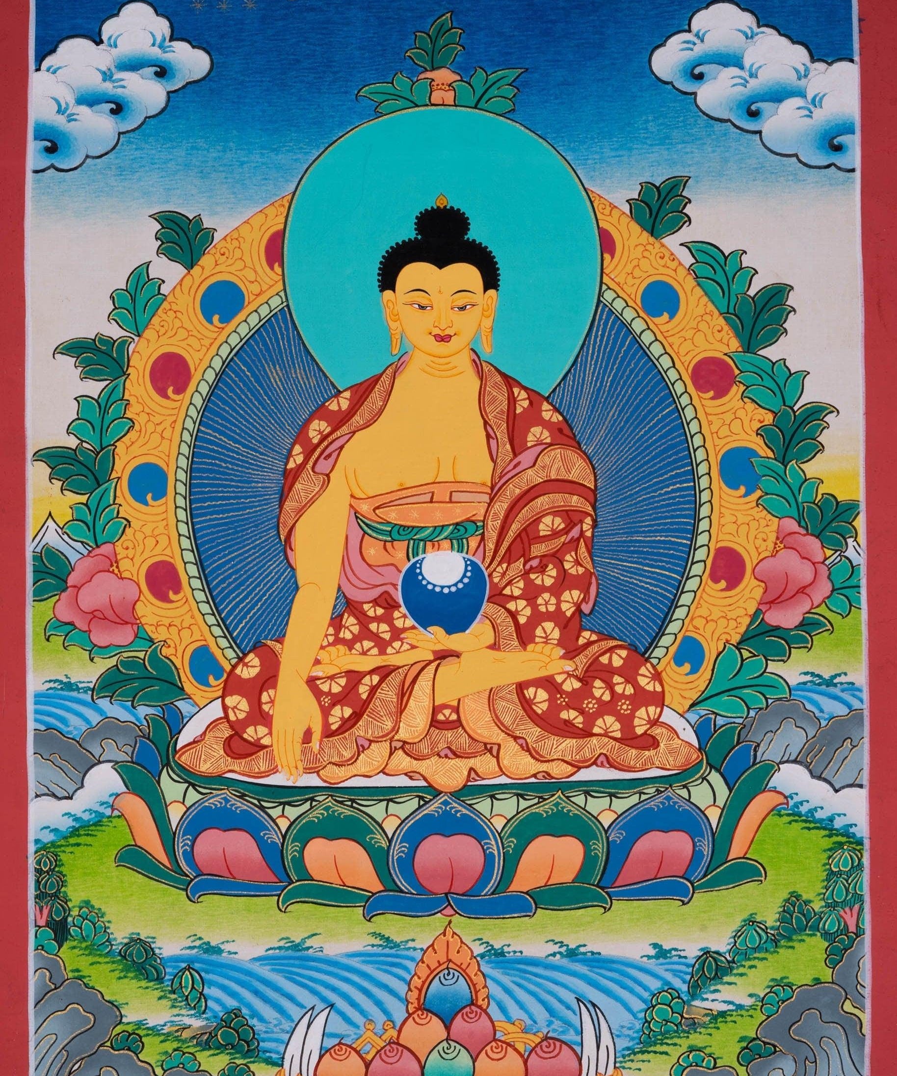 Shakyamuni Buddha Thangka Painting - Himalayas Shop