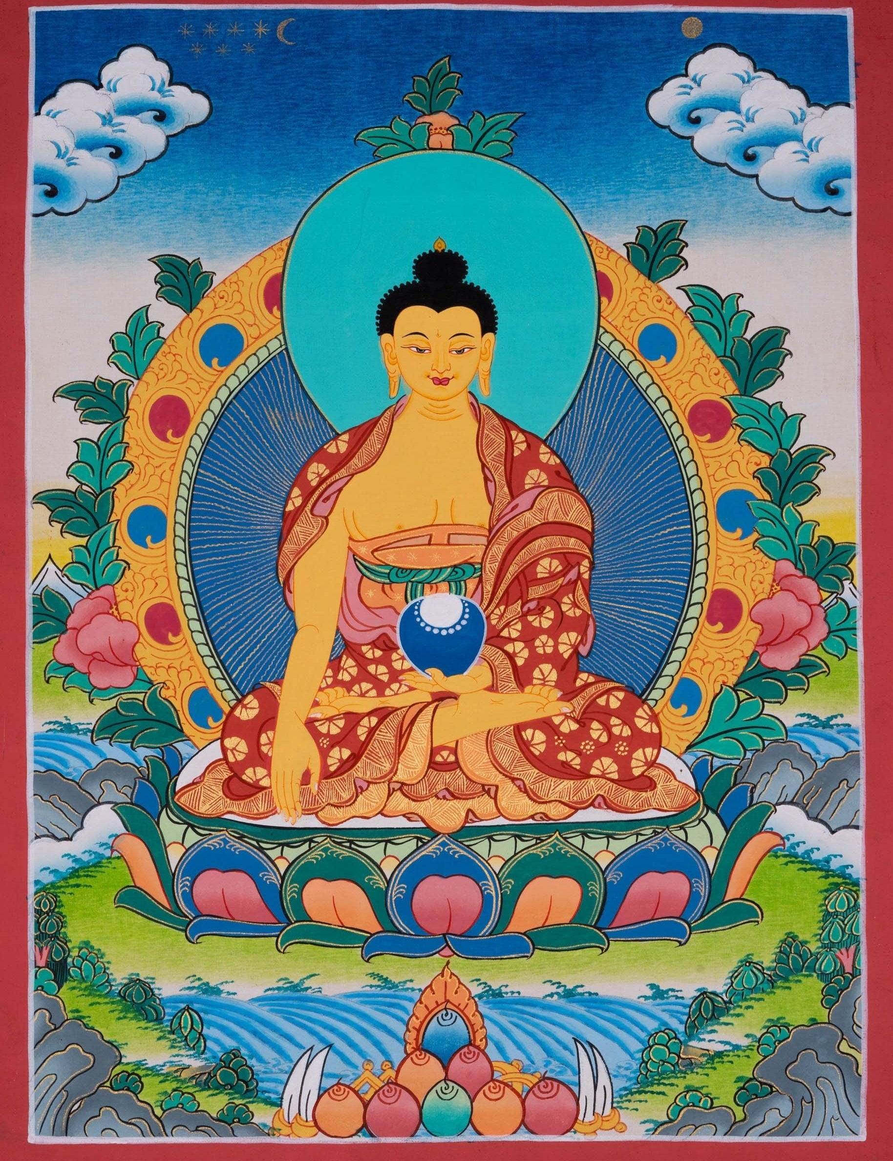 Shakyamuni Buddha Thangka Painting - Himalayas Shop