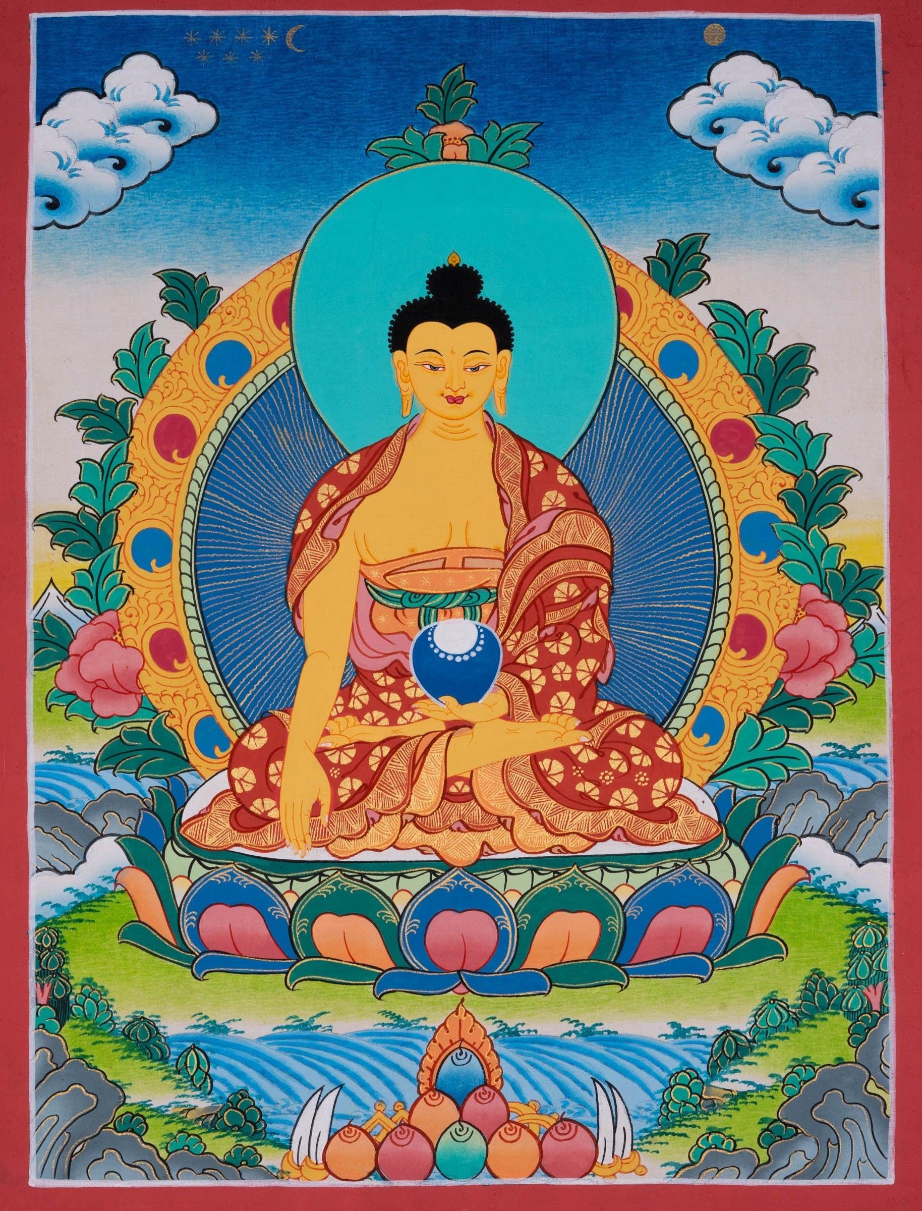 Shakyamuni Buddha Thangka Painting - Himalayas Shop