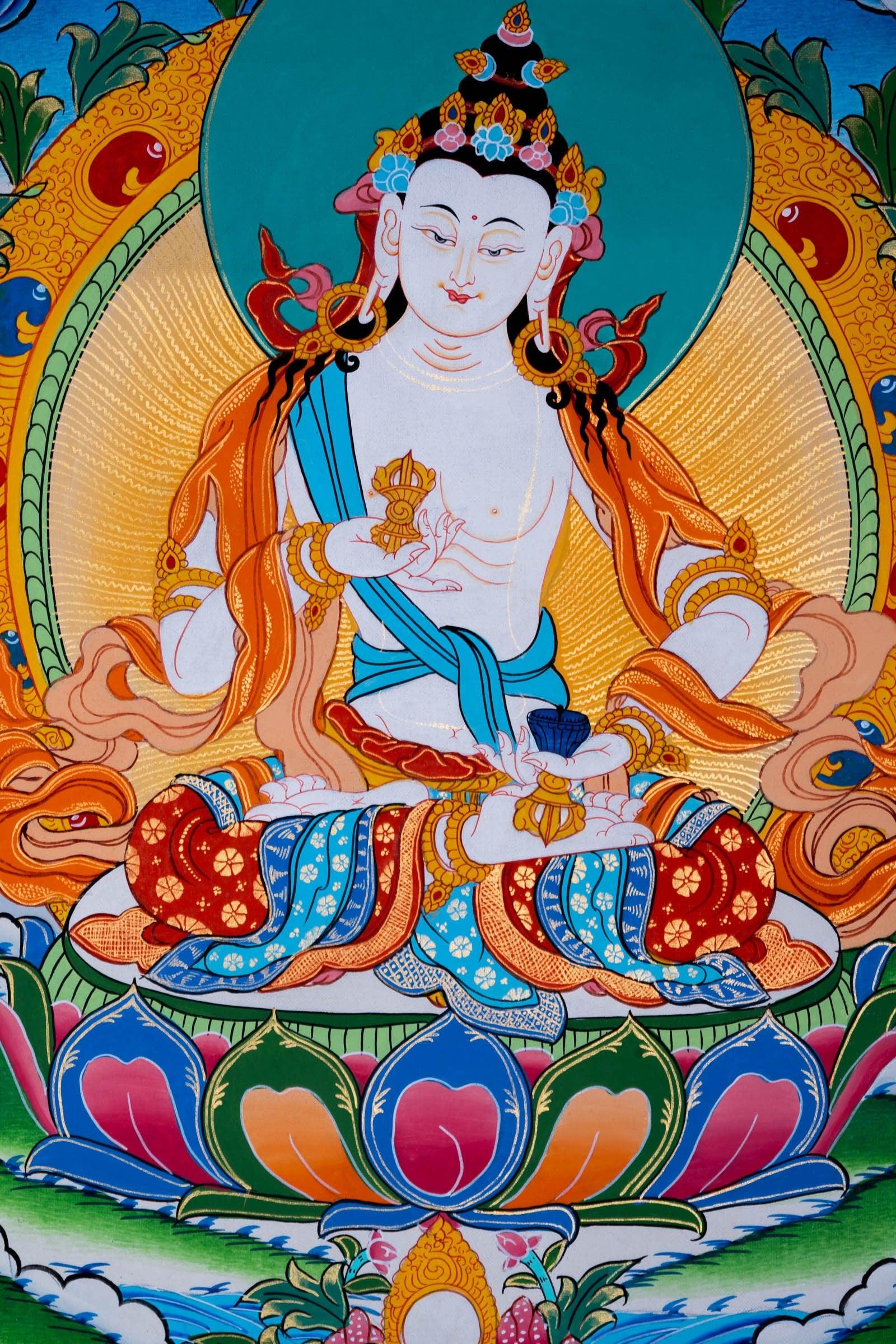 Vajrasattva - Genuine Thangka Painting - Himalayas Shop