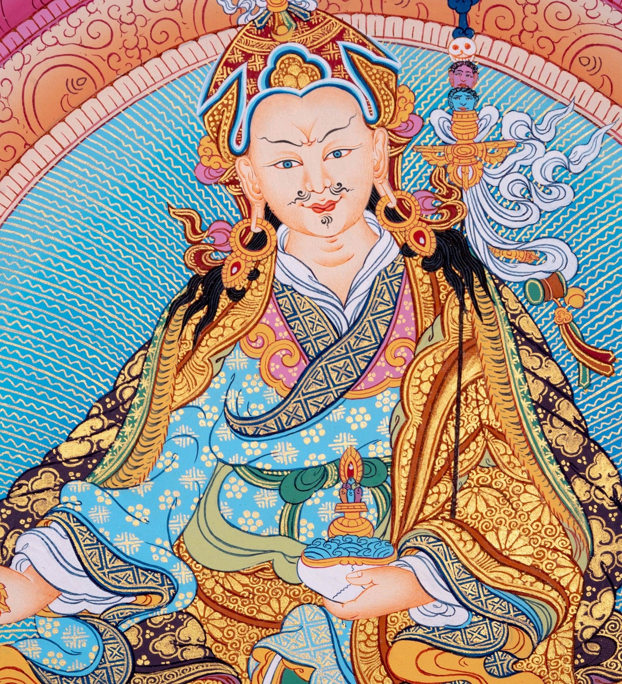 Guru Rinpoche  Buddhism Thangka Art - Himalayas Shop