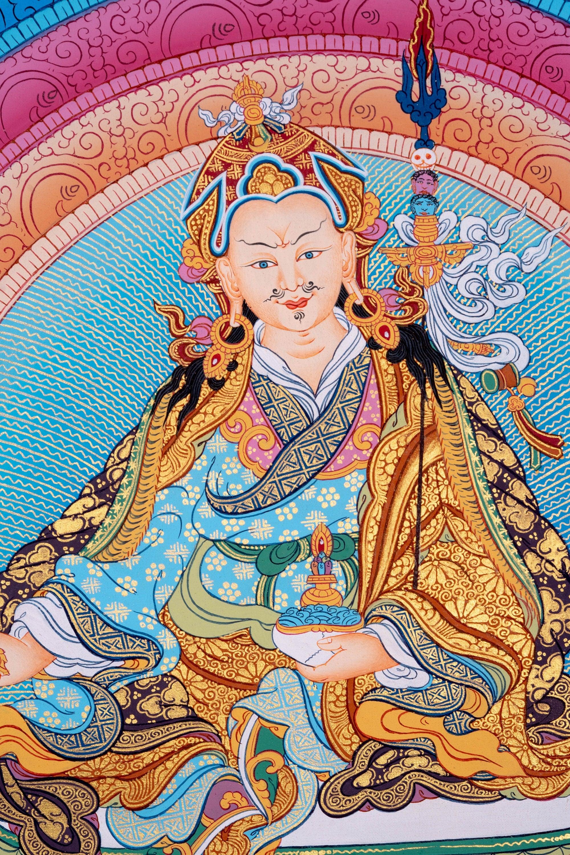 Guru Rinpoche  Buddhism Thangka Art - Himalayas Shop