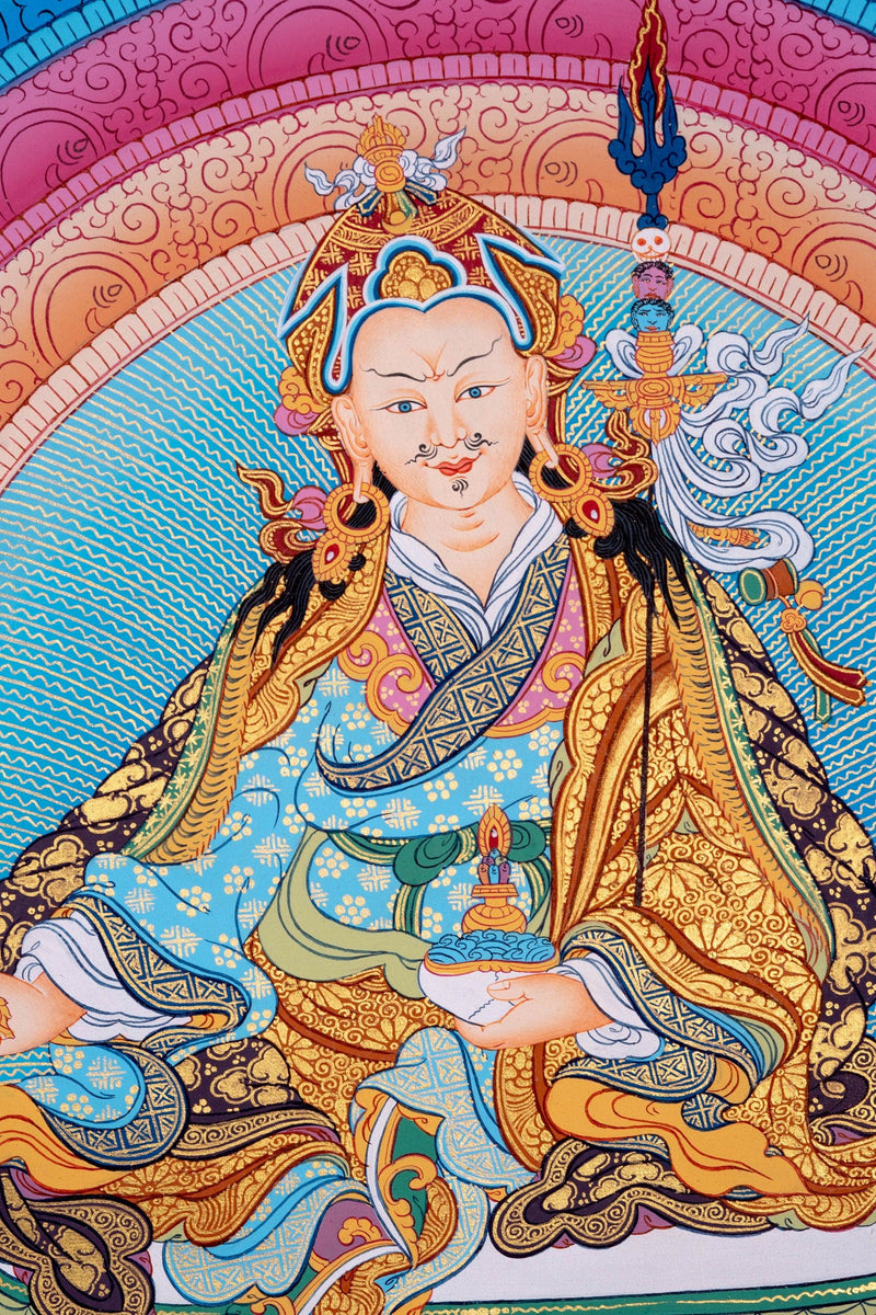 Guru Rinpoche  Buddhism Thangka Art - Himalayas Shop