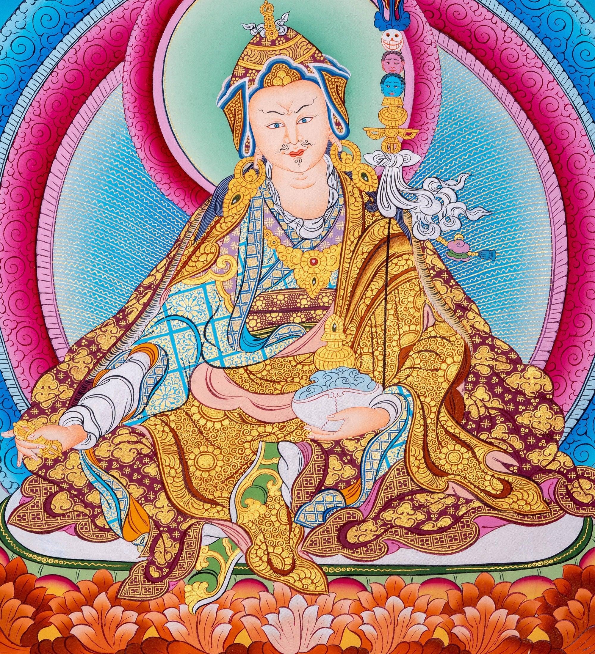 Guru Padmasambhava Thangka Art - Himalayas Shop